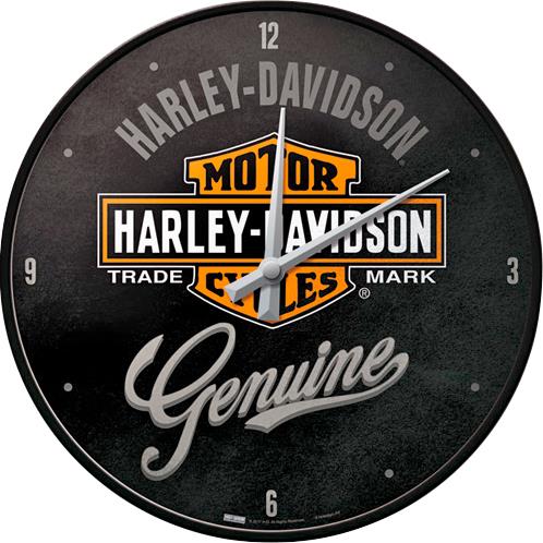 Nostalgic-Art Wanduhr - Harley Davidson Genuine - Motorradzubehör - Geschenkideen