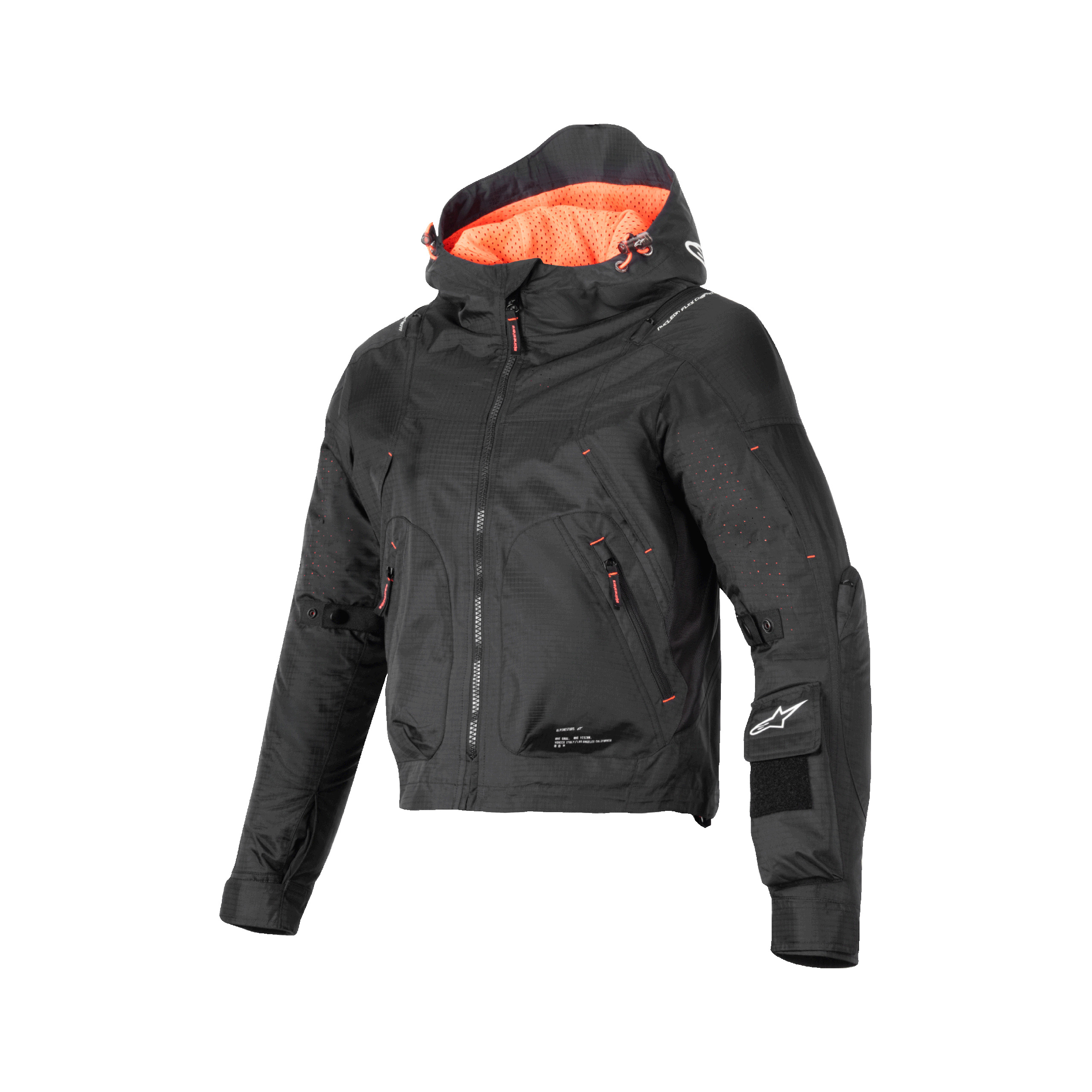 Alpinestars Molly Air Damen Jacke schwarz/fluo coral S - Motorradbekleidung - Motorradjacken
