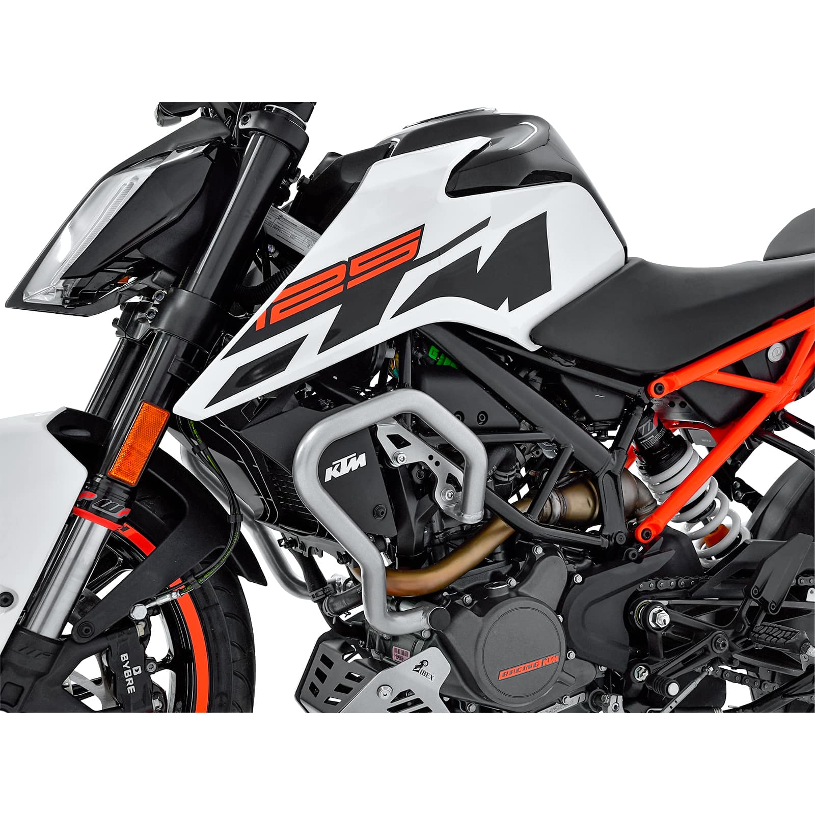 Zieger Sturzbügel silber für KTM Duke 125 2017- - Motorradteile & Ersatzteile - Anbauteile