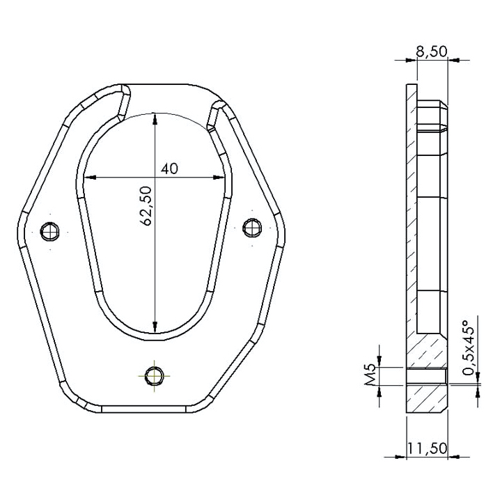 Hepco & Becker-Seitenständerplatte für Triumph Tiger 900 GT /Pro 2020--5744991057999121