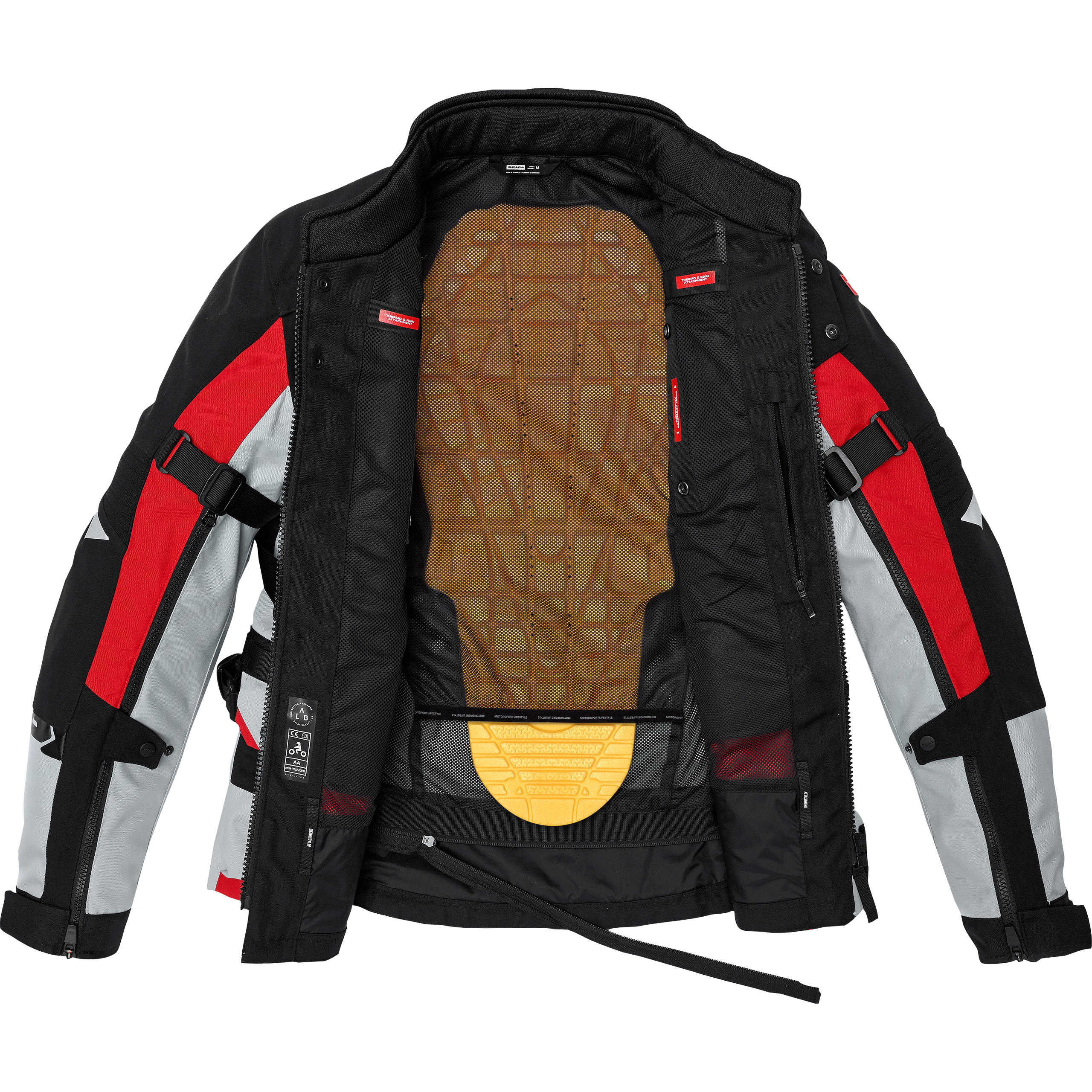 SPIDI-Allroad H2Out Textiljacke grau/rot XL-2016381999002011