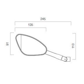 Rizoma-Spiegel ohne Aufnahme Genesi BS174B schwarz links-5733141113000930