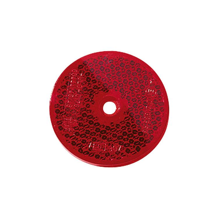 Hashiru Rückstrahler rot rund (60 mm) geschraubt - Motorradteile & Ersatzteile - Beleuchtung