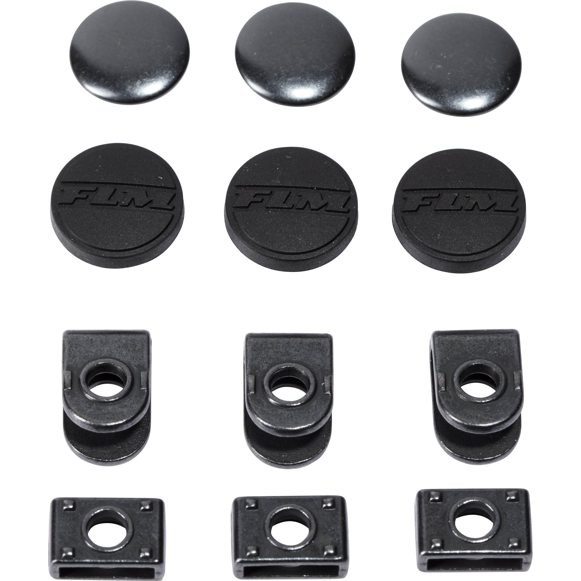 FLM Hosenknopf mit Haken schwarz (gummi) 16 mm - Motorradbekleidung - Zubehör & Accessoires