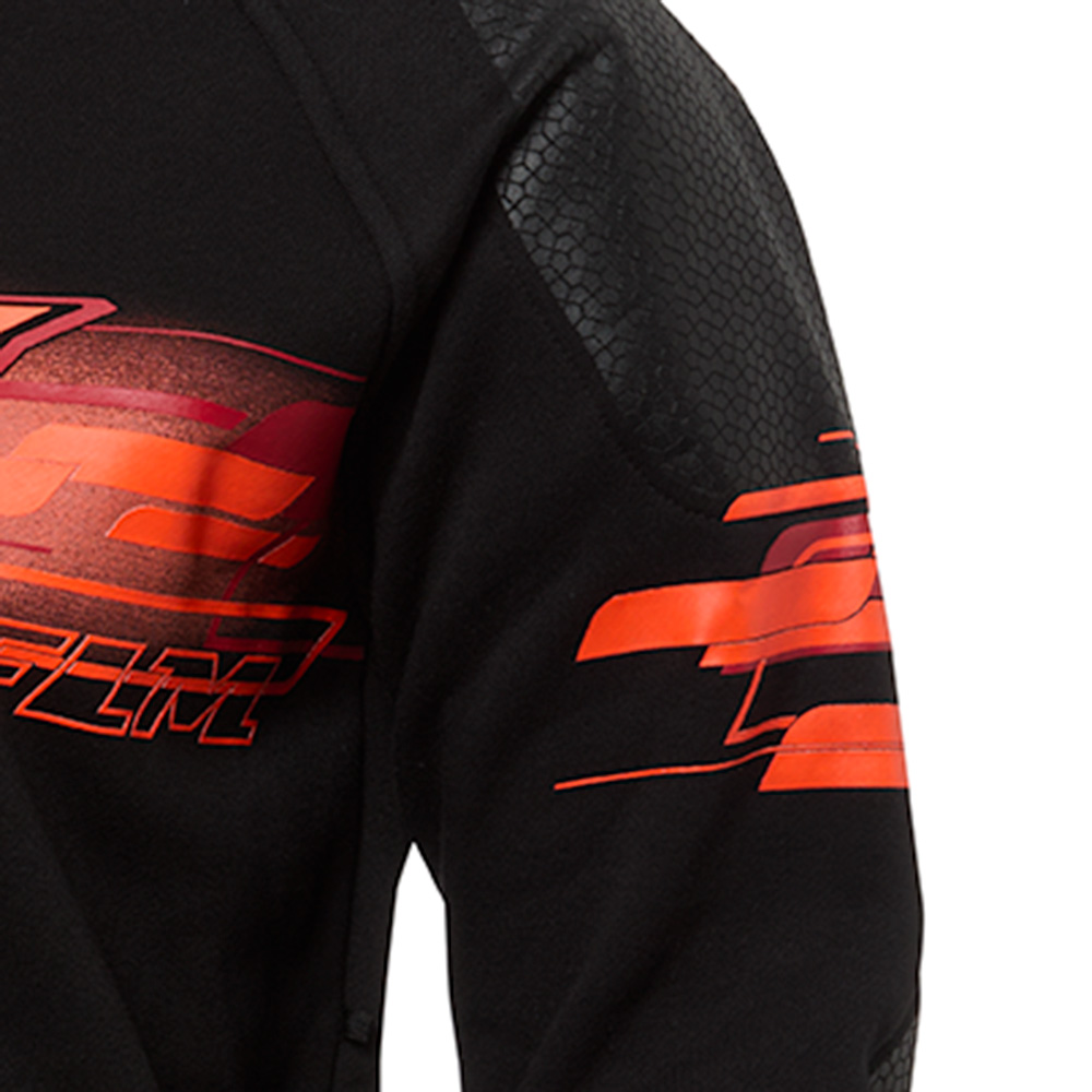 FLM-Drift Sport Hoodie mit Protektoren schwarz/rot M-2016641999044009