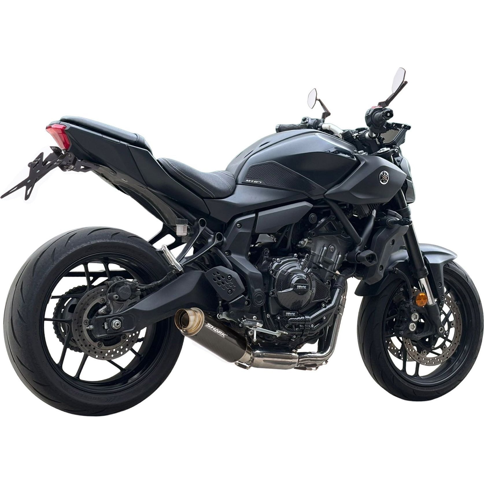 Shark exhaust scarico SRC4 2-1 carbonio per Yamaha MT-07/YZF R7 25-/26-