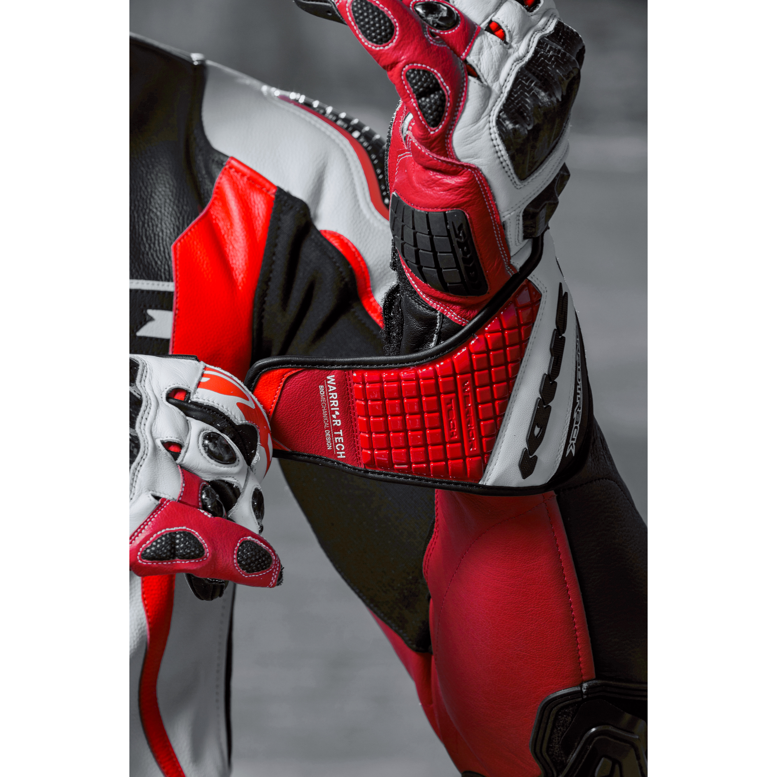 SPIDI-Carbo Track Evo Lederhandschuh lang rot M-3117041006002009