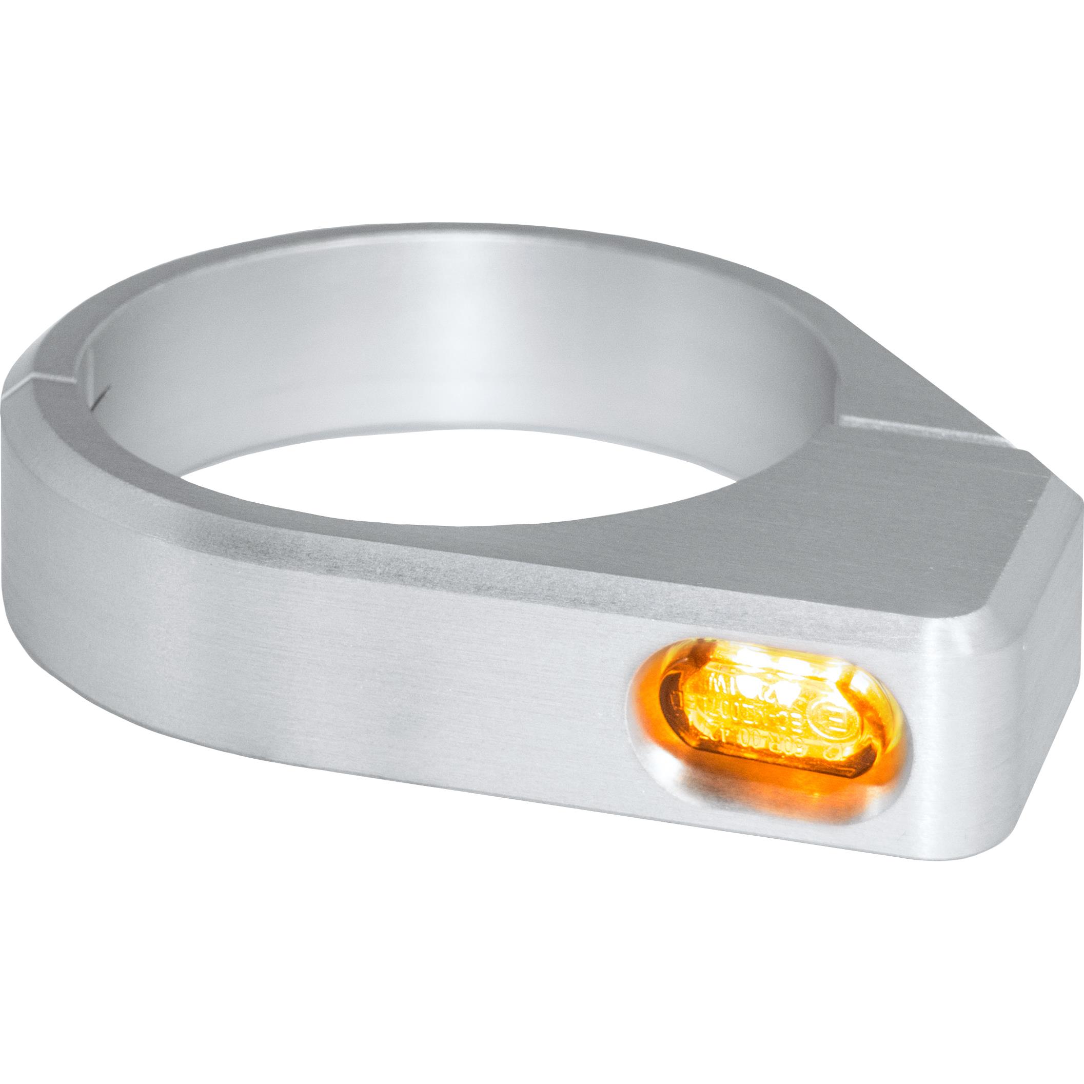 HeinzBikes LED Blinkerpaar ZC-Line Micro für Gabel 47-49mm silber - Motorradteile & Ersatzteile - Beleuchtung