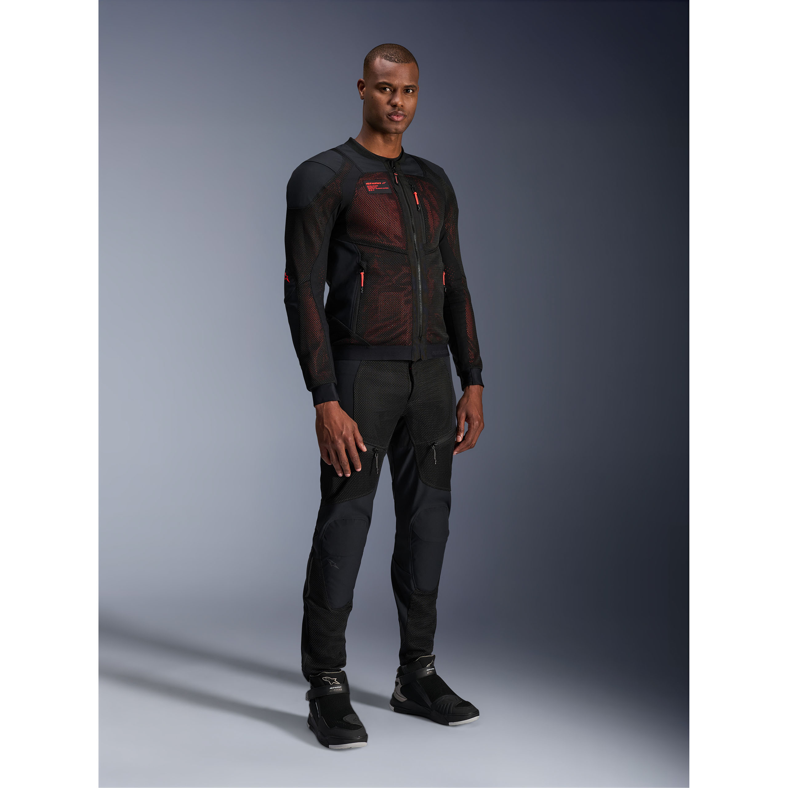 Alpinestars-Troop-Air Pro Jacke schwarz/fluo rot M-0002136999045009