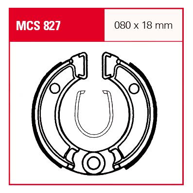 TRW Lucas Bremsbacken MCS827 80x18mm - Motorradteile & Ersatzteile - Bremsen