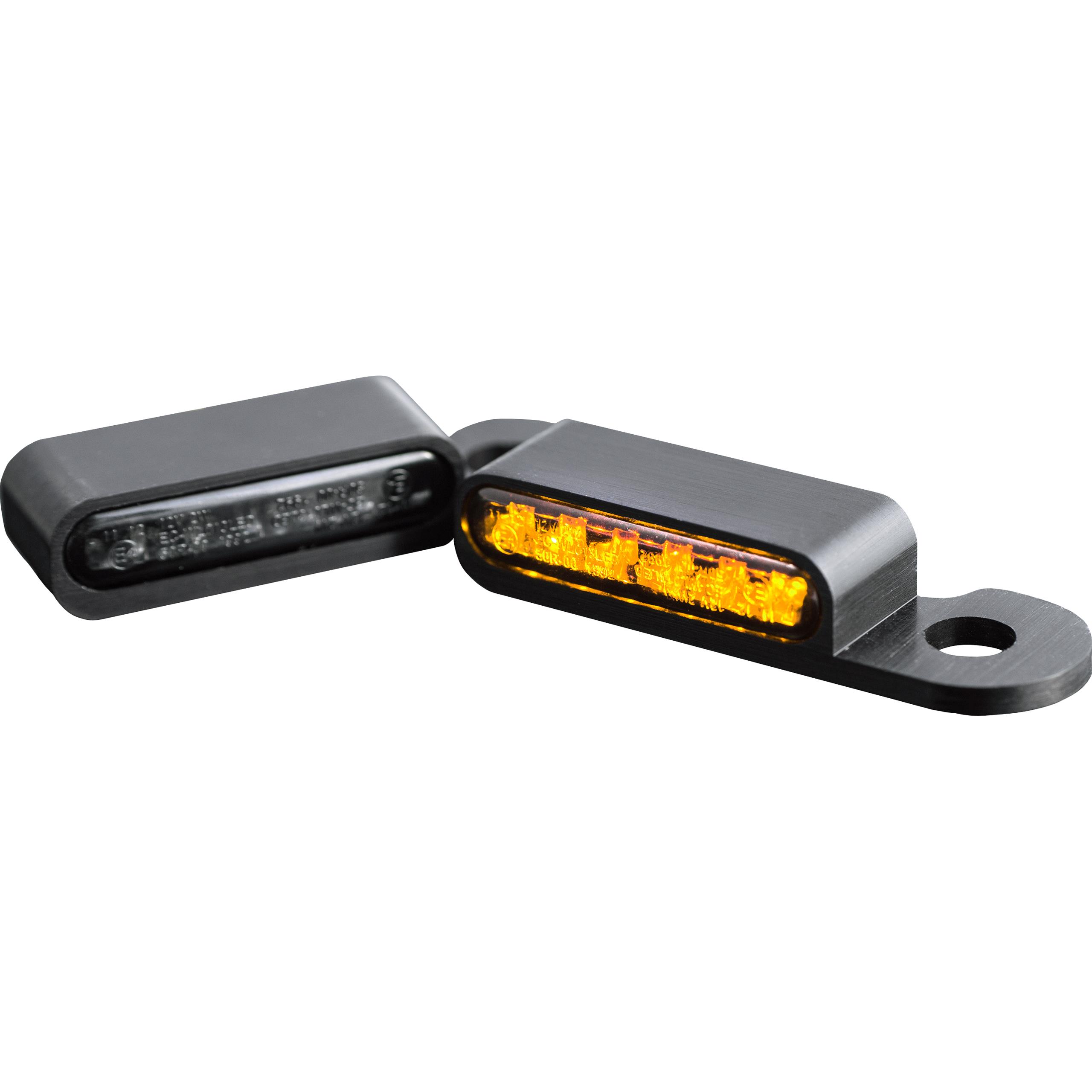 HeinzBikes LED Alu Blinkerpaar vorne für Harley Breakout schwarz - Motorradteile & Ersatzteile - Beleuchtung