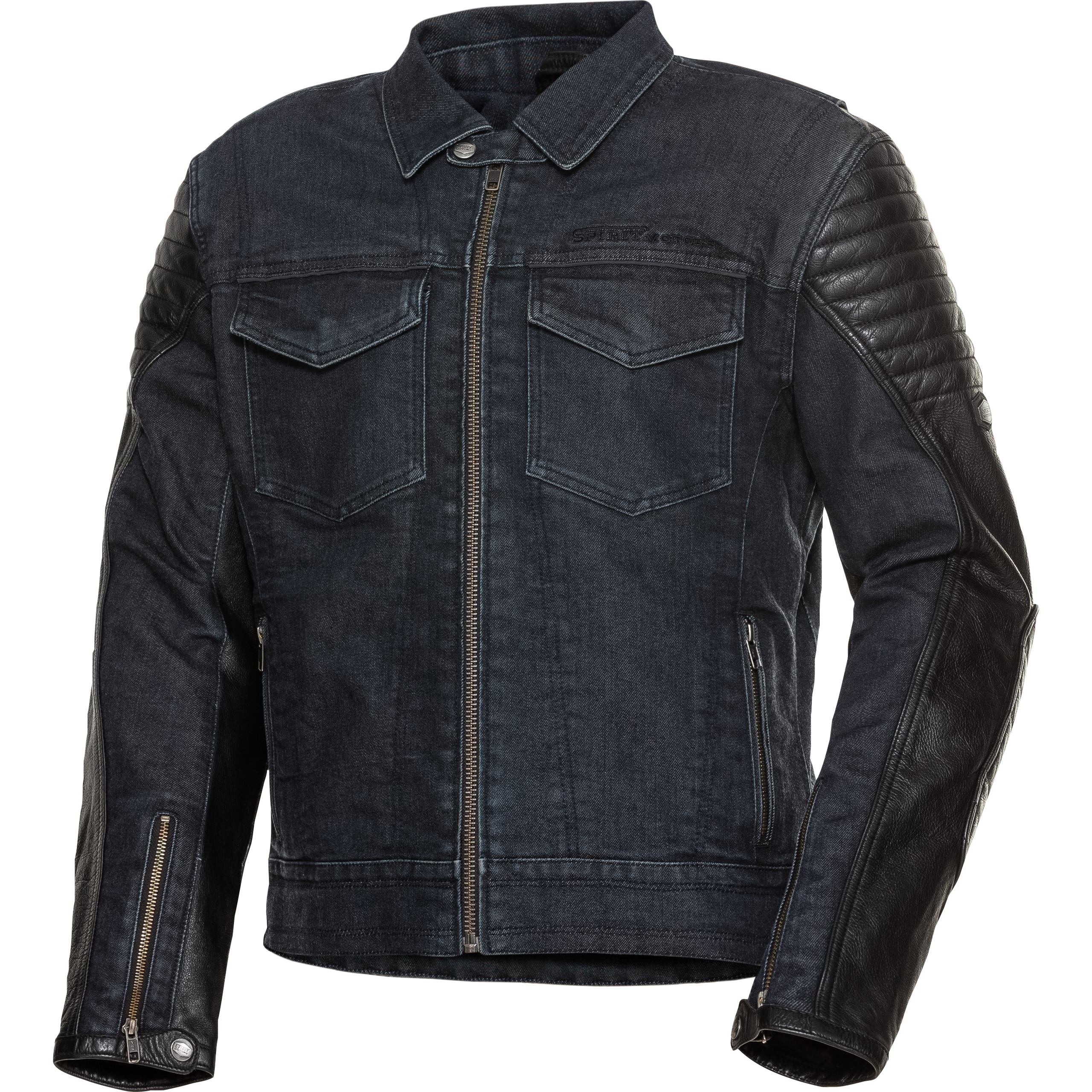 Spirit Motors Leder-/Textiljacke 1.0 schwarz/blau M - Motorradbekleidung - Motorradjacken