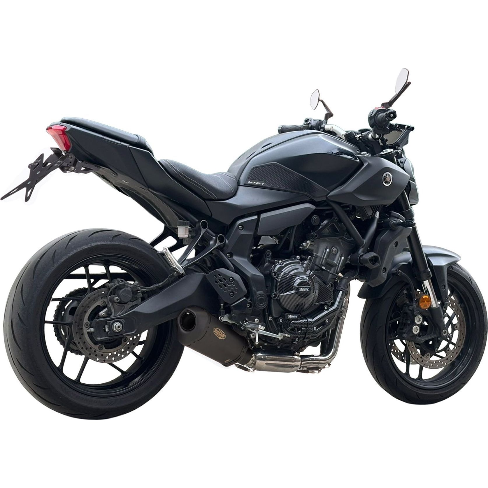 Shark exhaust-Auspuff DSX-10 2-1 schwarz für Yamaha MT-07/YZF R7 25-/26--5695101000999019
