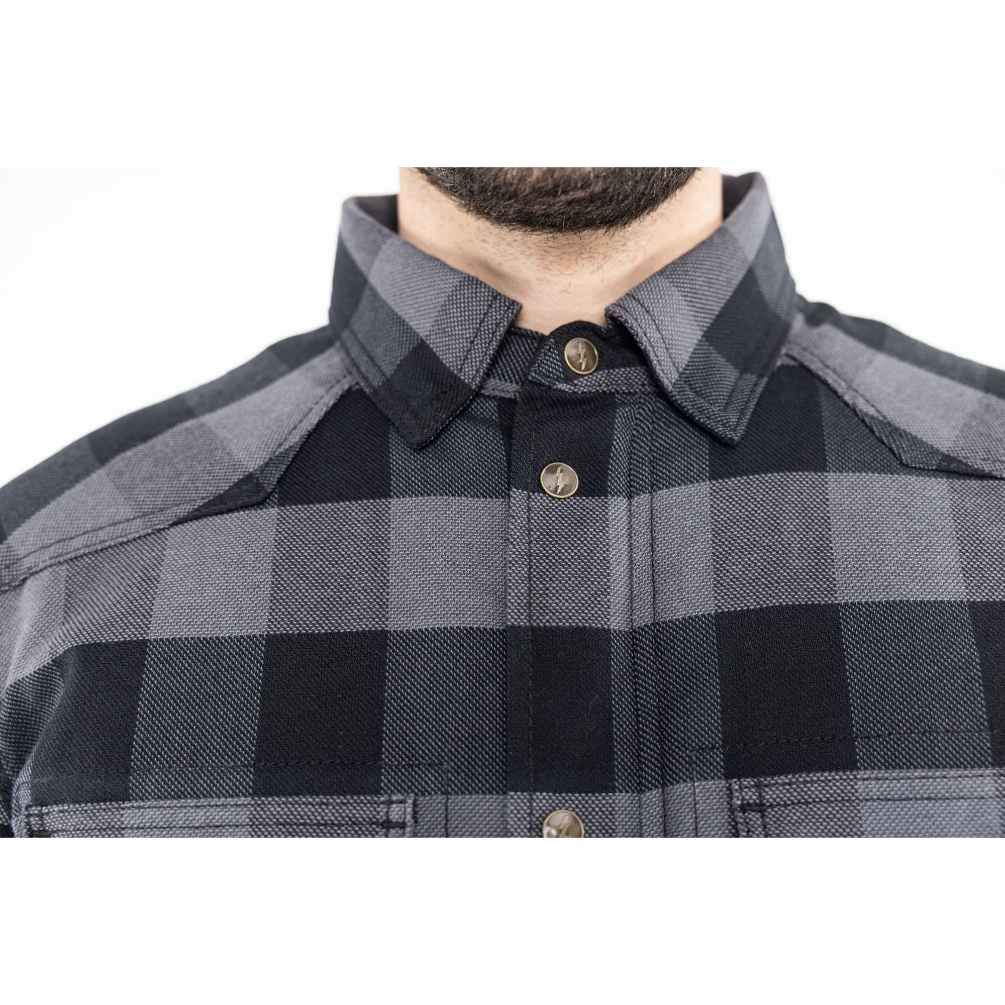 John Doe-Lumberjack Motoshirt Jacke grau/schwarz-2011921999007