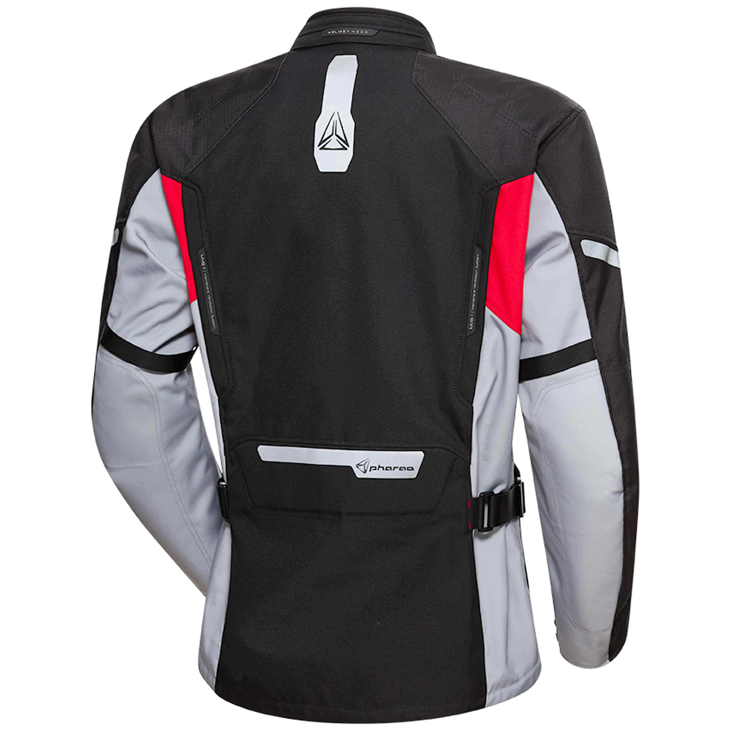 Pharao-Korab WP Textiljacke schwarz/grau/rot 3XL-0000855003041013