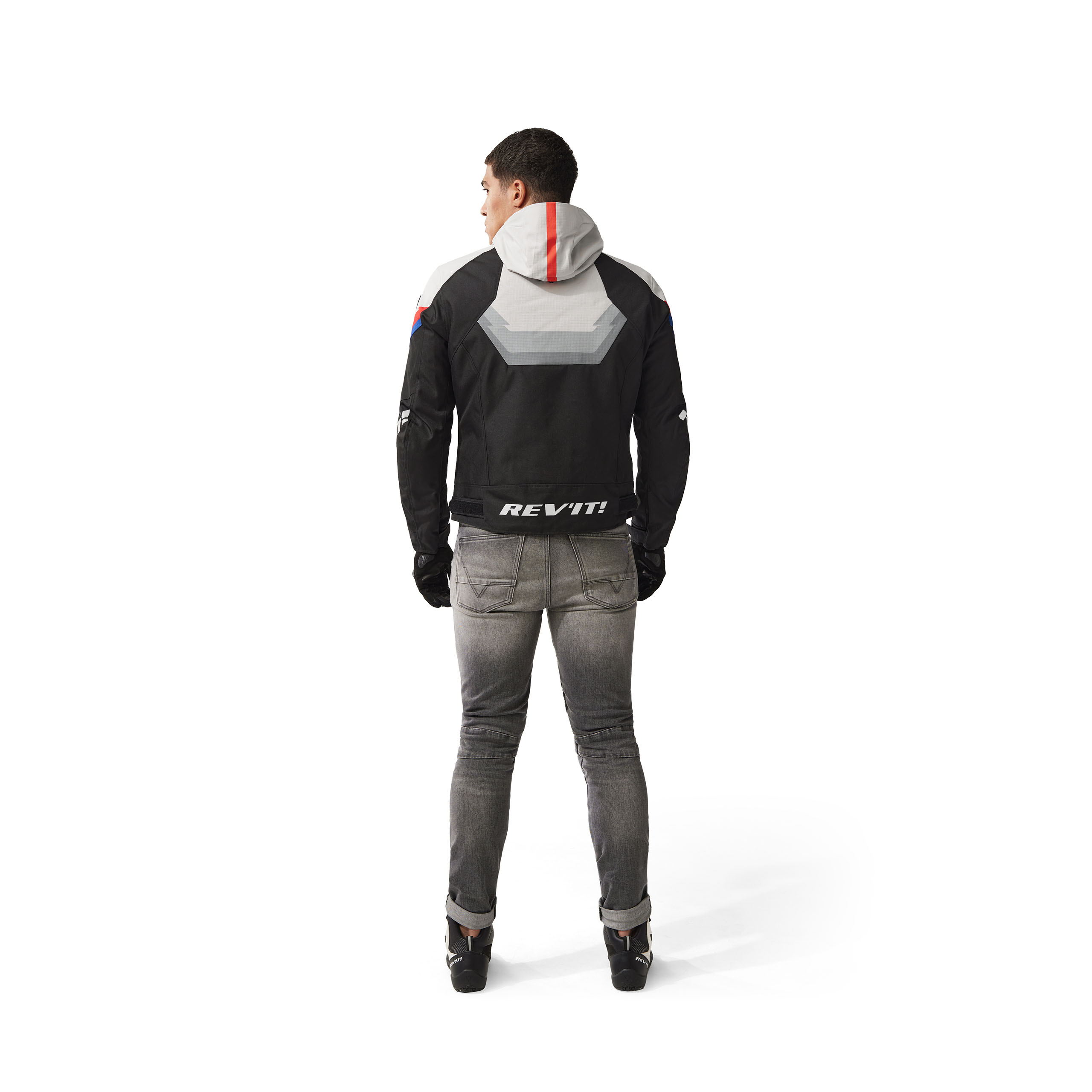 REV'IT!-Quantum 3 H2O Textiljacke schwarz/hellgrau XXL-0000789999081012