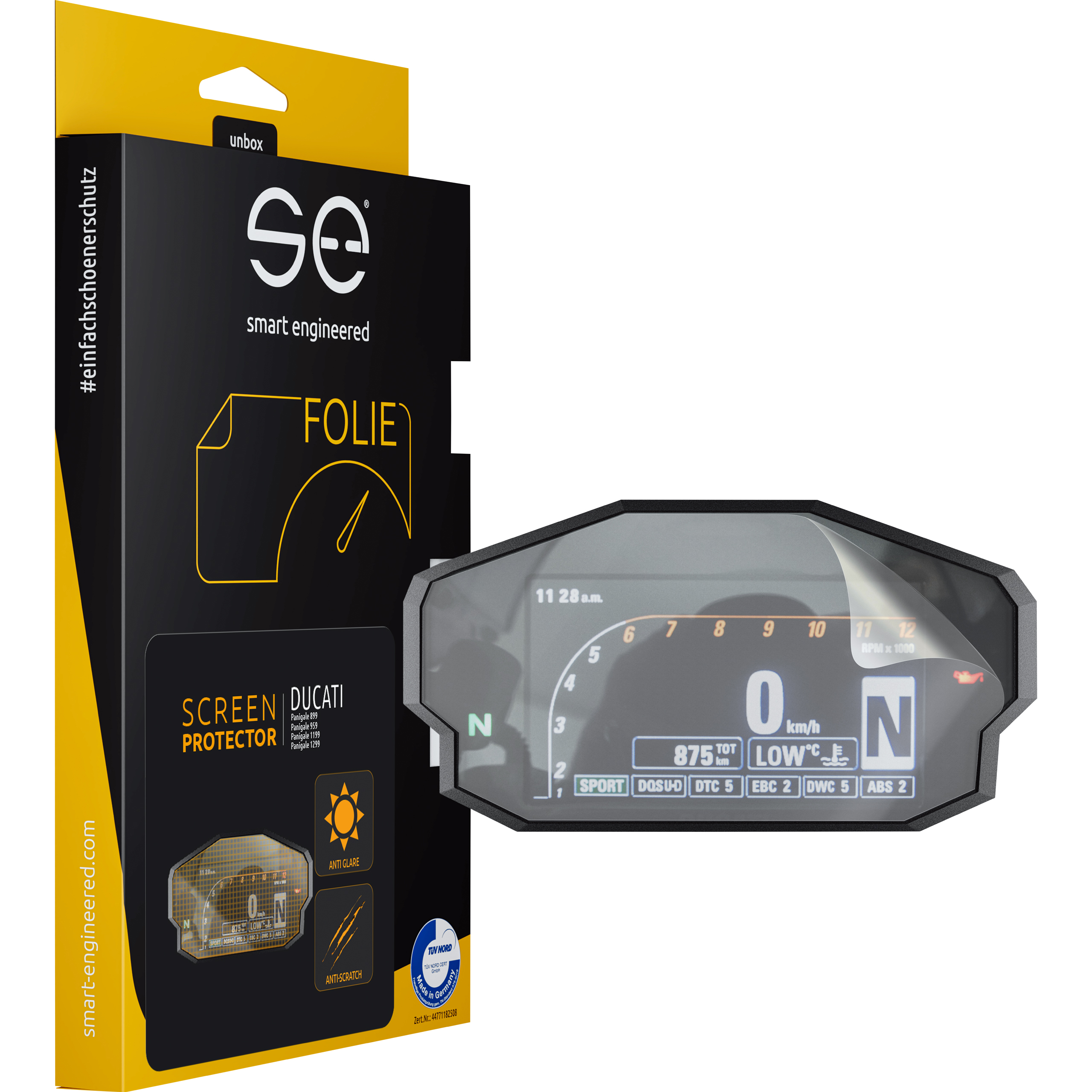 Smart Engineered Cockpit-Schutzfolie entspiegelnd für Panigale 899/959/1199/1 - Motorradteile & Ersatzteile - Verkleidungen & Abdeckungen