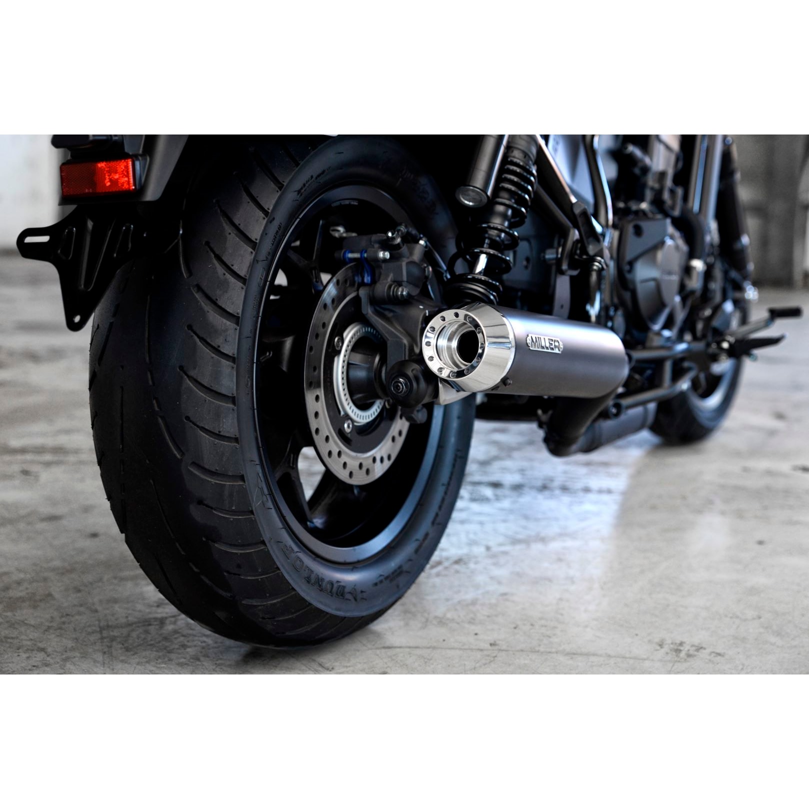 Miller Exhaust Auspuff Tapered schwarz/poliert für CMX 1100 Rebel 2021-2024 - Motorradteile & Ersatzteile - Auspuff