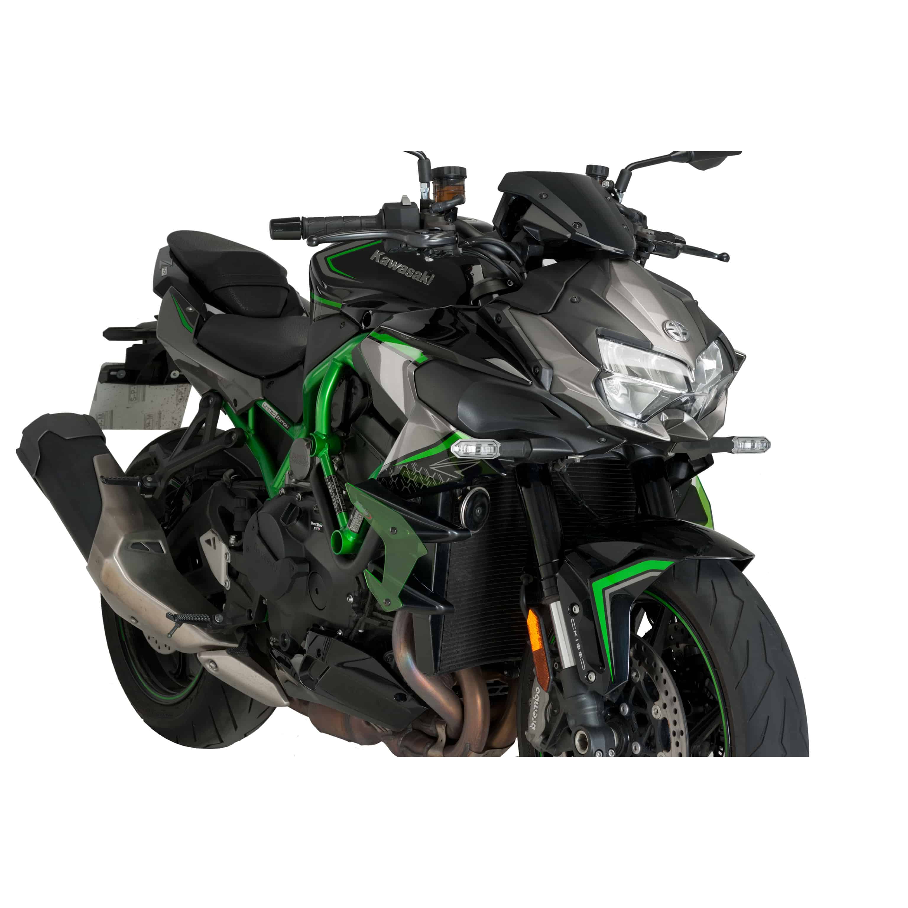 Puig Winglets Side grün für Kawasaki Z H2 2020-2022 - Motorradteile & Ersatzteile - Verkleidungen & Abdeckungen