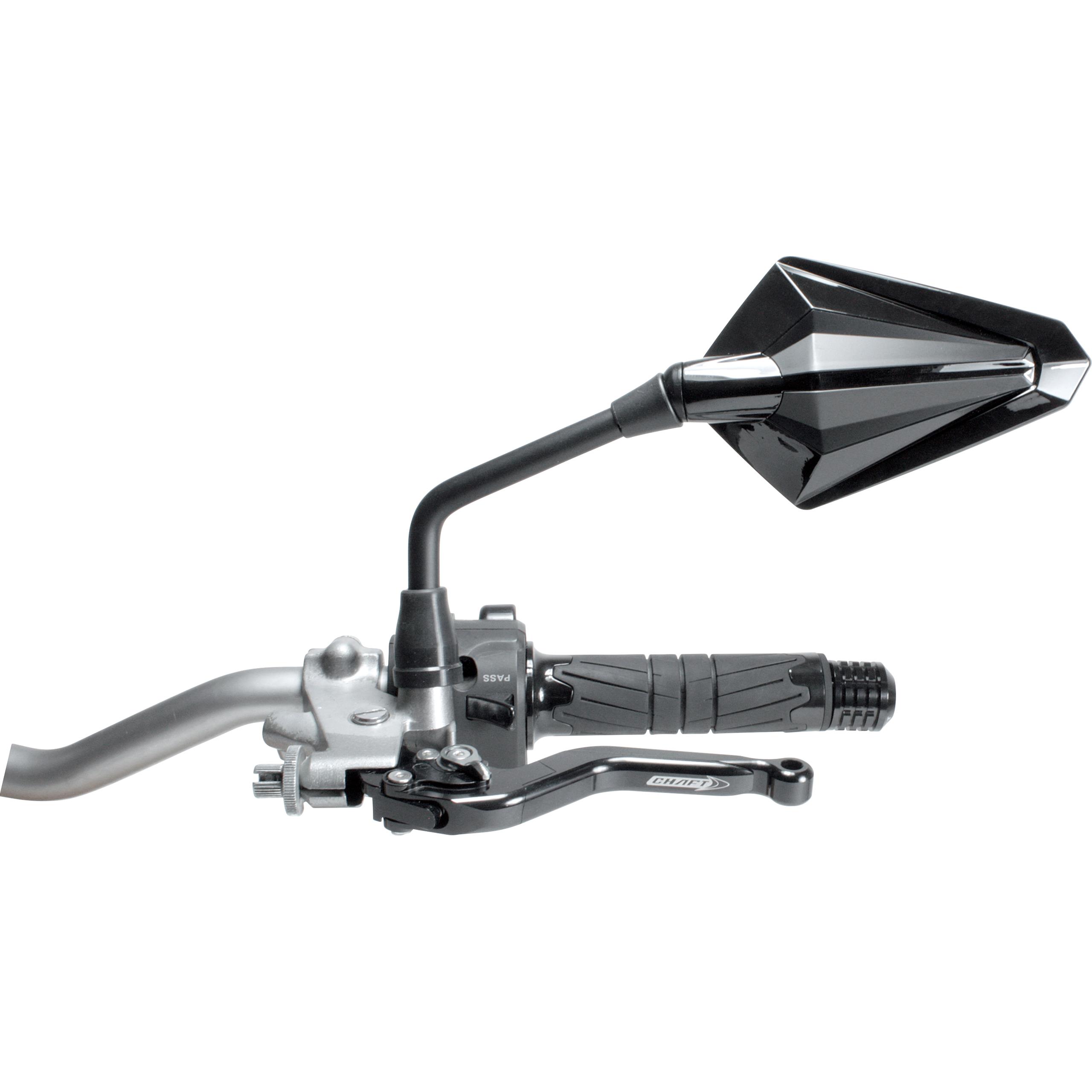 Chaft Lenkerspiegel M10x1,25R Glory schwarz - Motorradteile & Ersatzteile - Motorradspiegel