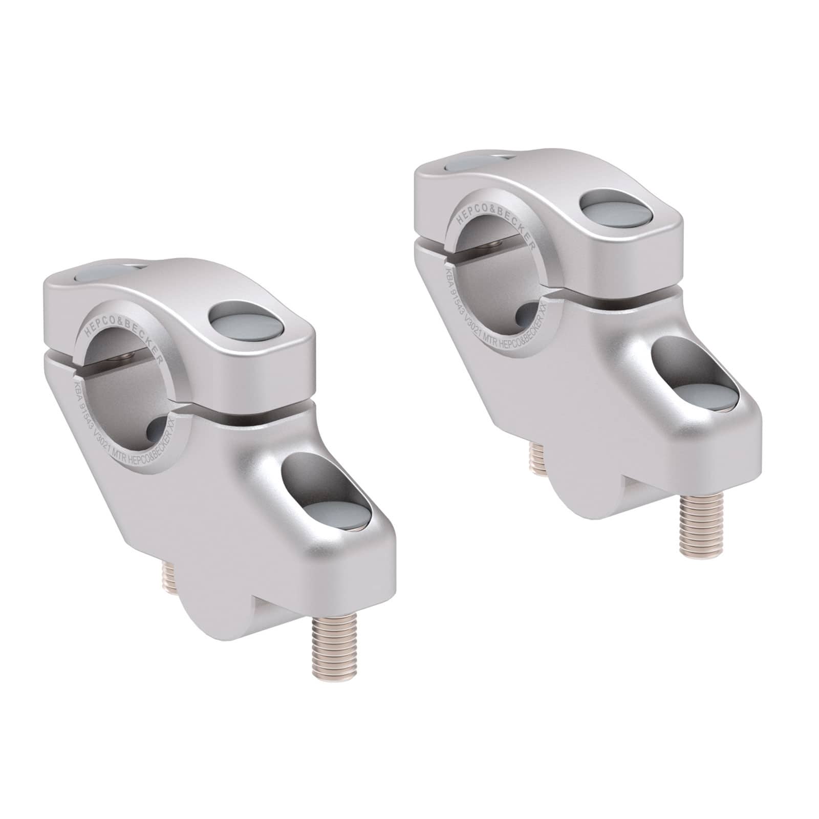 Hepco & Becker Lenkerverlegung 30/21mm silber für Speed Triple 1050 06-09 - Motorradteile & Ersatzteile - Lenker, Griffe & Hebel