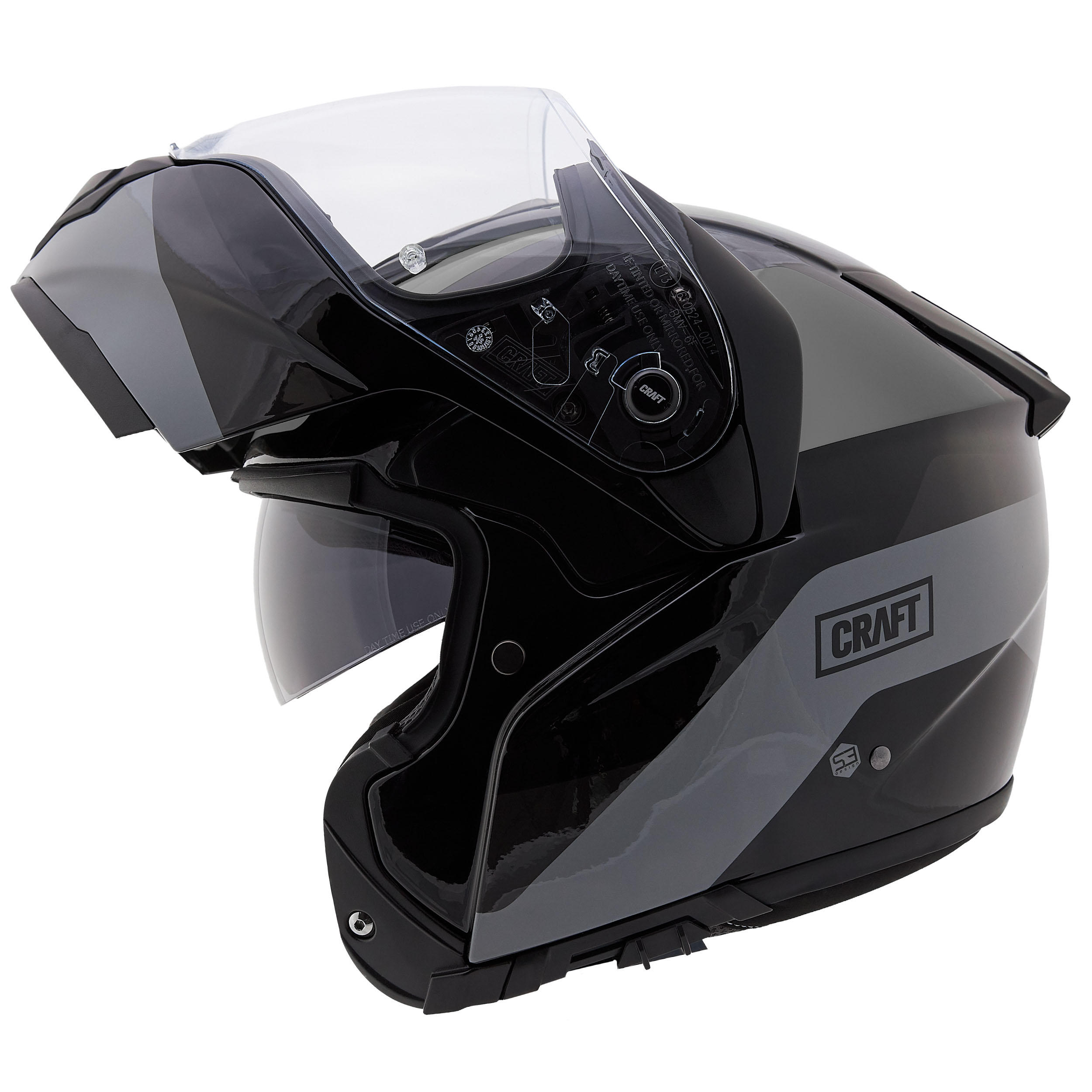 Craft-Fiberglas Klapphelm Tour Silber Dekor #26 L-4701271999053010