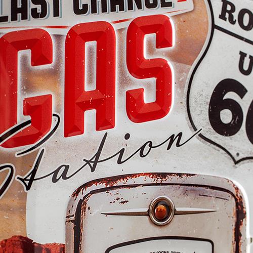 Nostalgic-Art-Blechschild 20 x 30 "Route 66 Gas Station"-5696711207000130