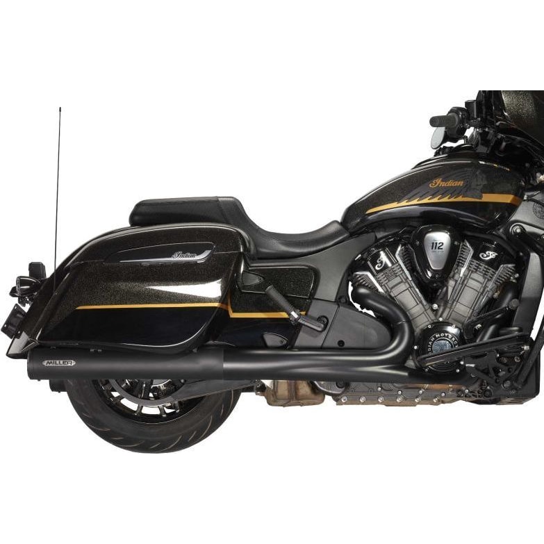 Miller Exhaust scarico standard coppia nero per Indian E55-X62 2025-