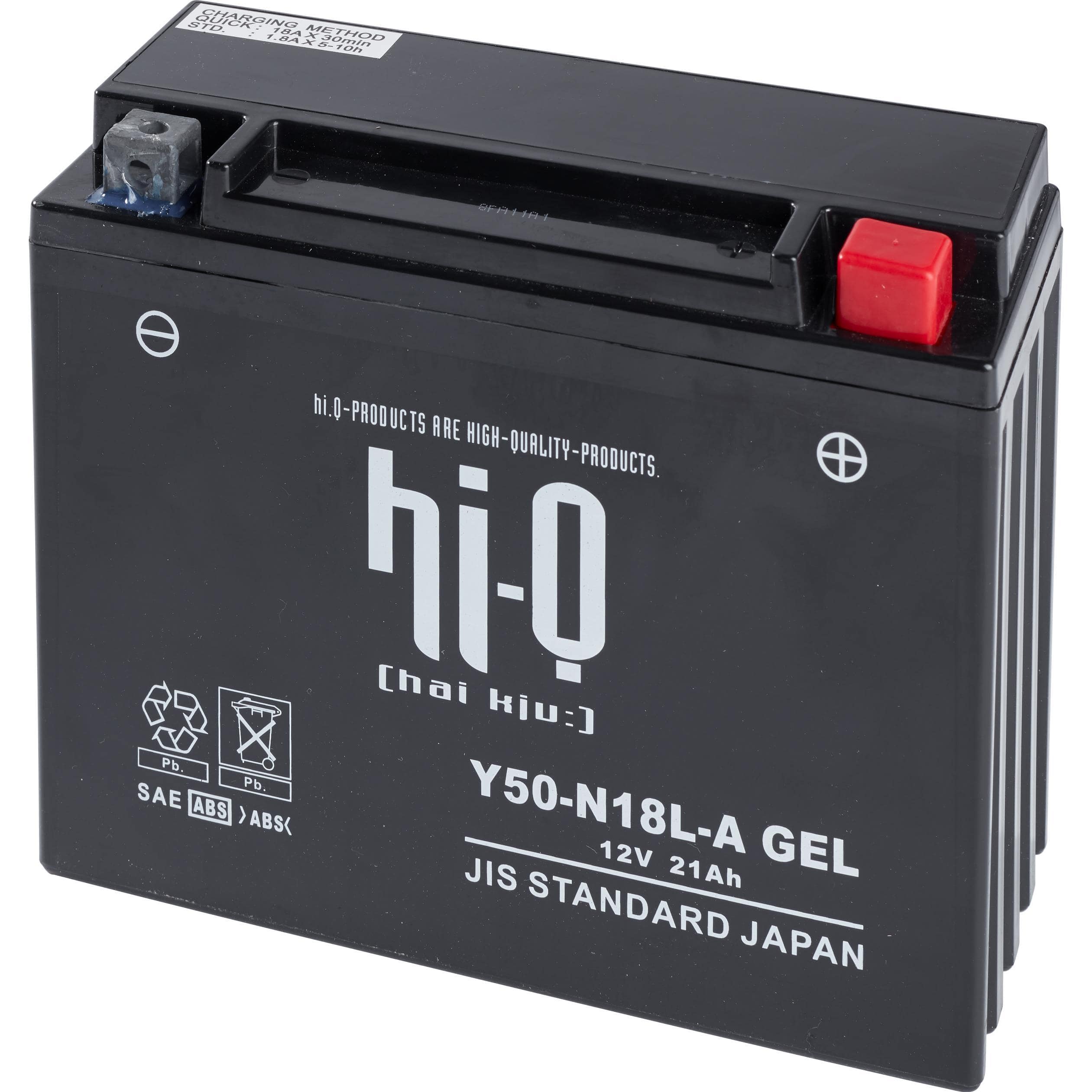 Hi-Q battery AGM Gel sealed H50-N18L, 12V, 20Ah