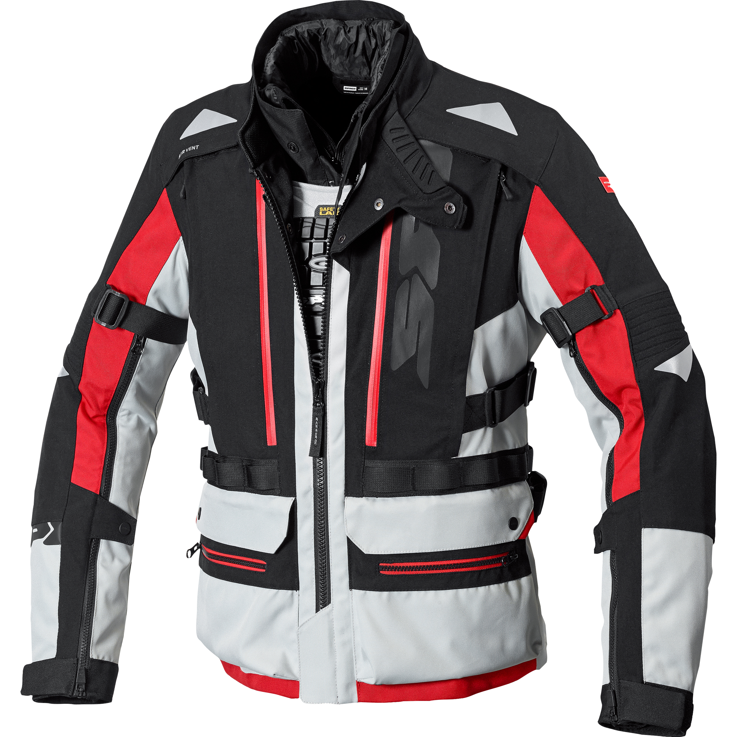 SPIDI-Allroad H2Out Textiljacke grau/rot XL-2016381999002011