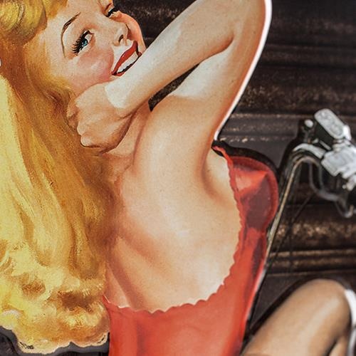 Nostalgic-Art-Blechschild 20 x 30 "Harley-Davidson Biker Babe"-5696701207000120