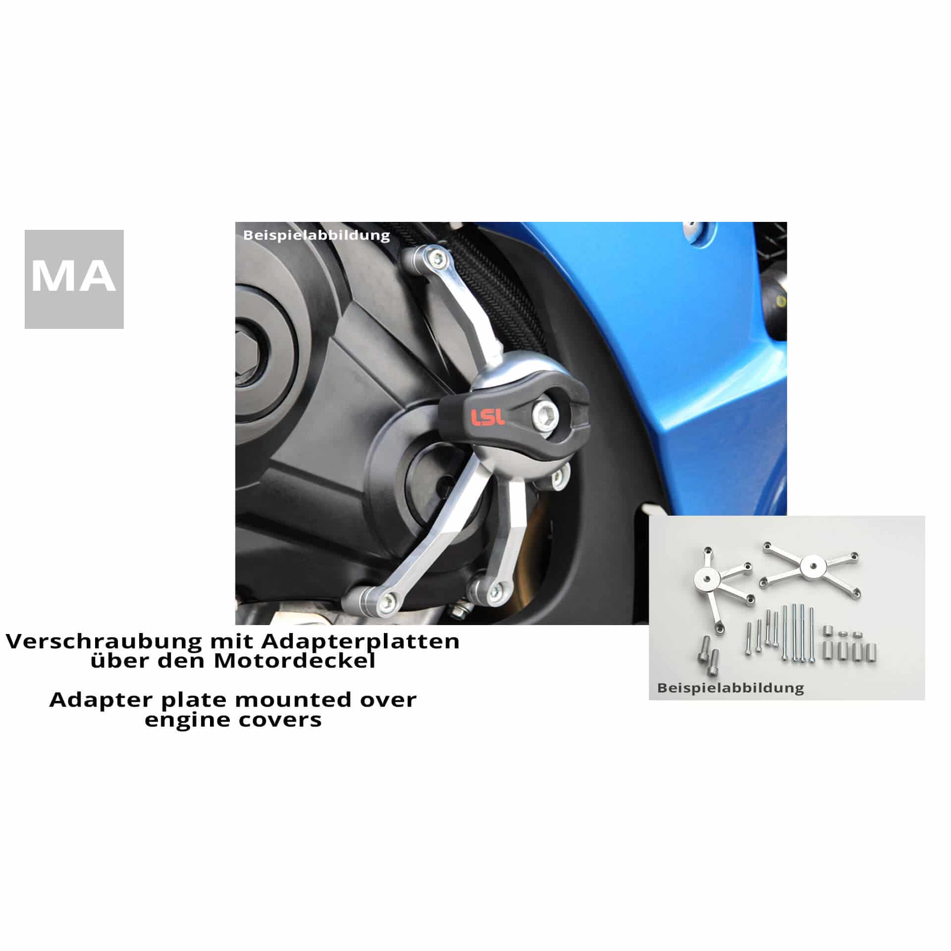 LSL Sturzpadanbausatz Crash Pad für Speed Triple 1050 2011-2017 - Motorradteile & Ersatzteile - Anbauteile