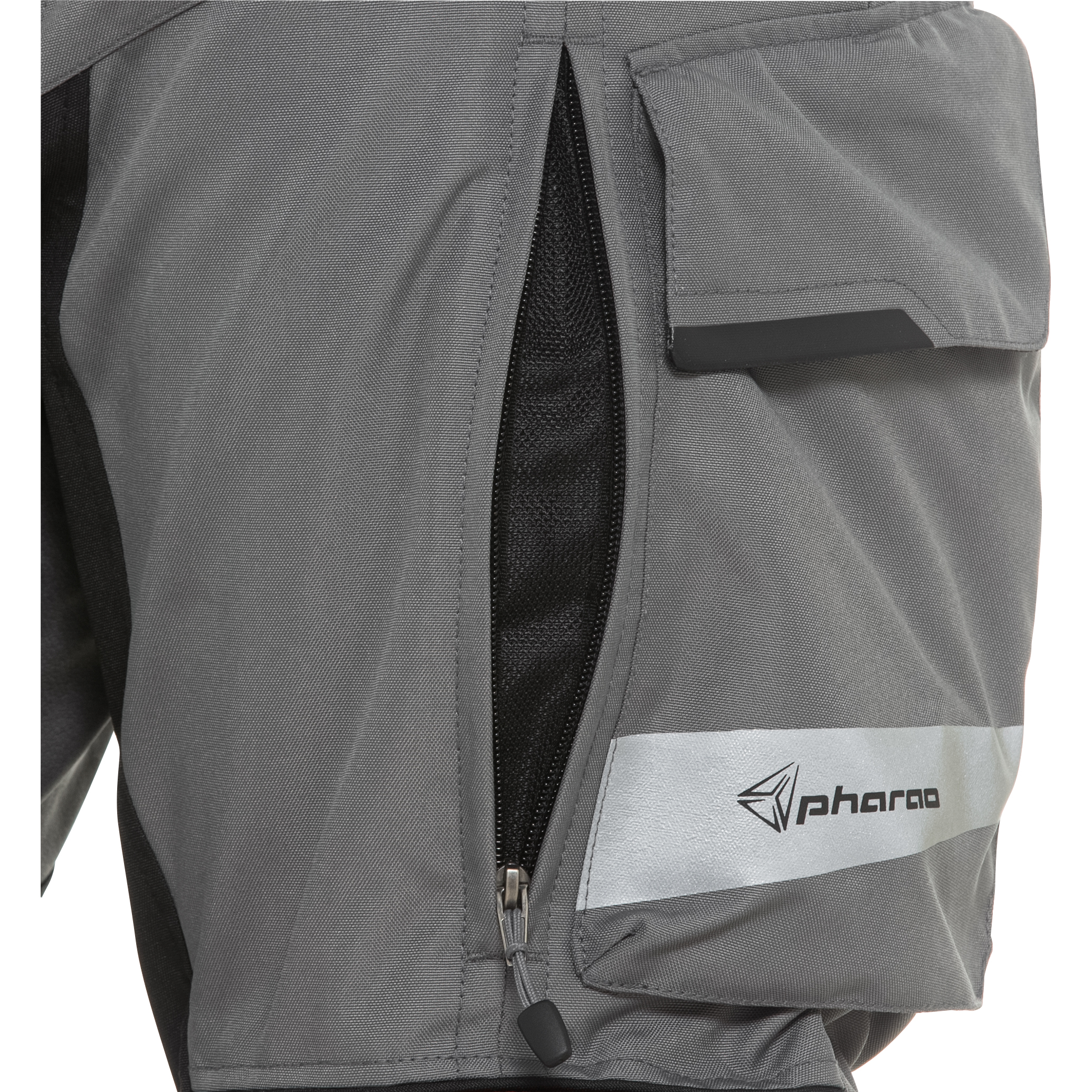 Pharao-Tura WP Adv. Textil-/Lederhose grau/schwarz XL-2111261003007011