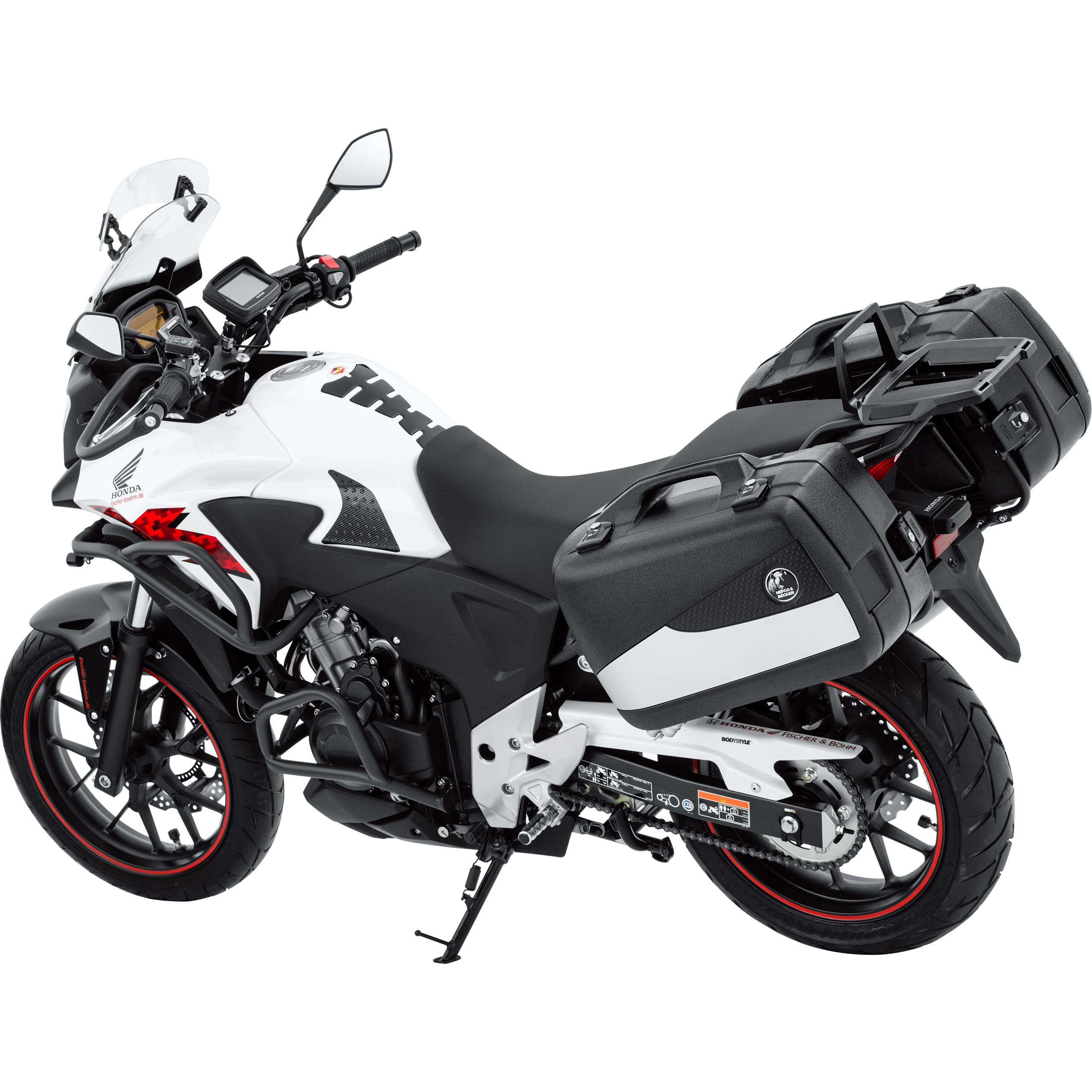 Hepco & Becker Seitenkofferpaar Junior Flash 40 schwarz/silber 74 Liter - Motorradzubehör - Motorradgepäck
