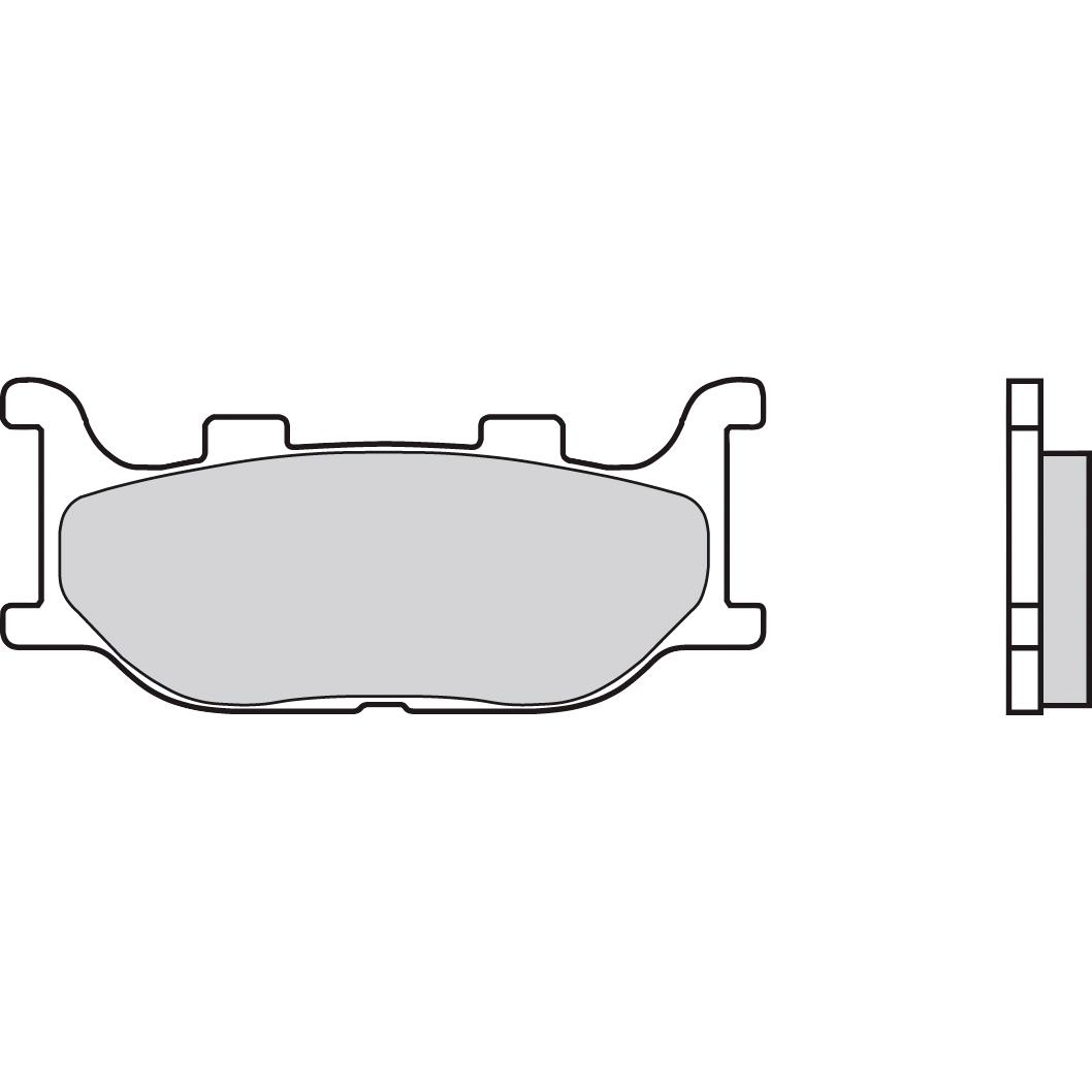 Brembo Bremsbeläge organisch 07YA34.08 94x40,7x10mm - Motorradteile & Ersatzteile - Bremsen - Farbe: Neutral