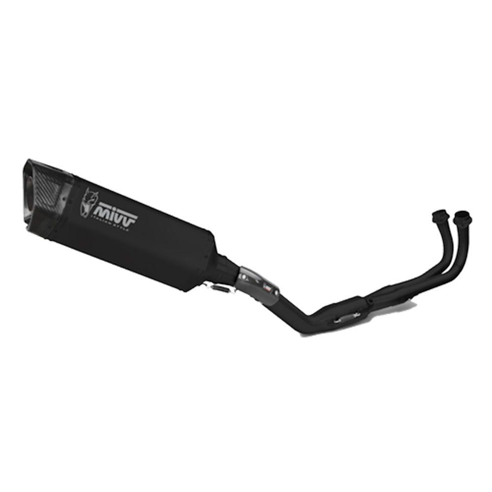 MIVV muffler SR-1 Y.071.KR1TB 2-1 titanium black for YZF R7 22-24