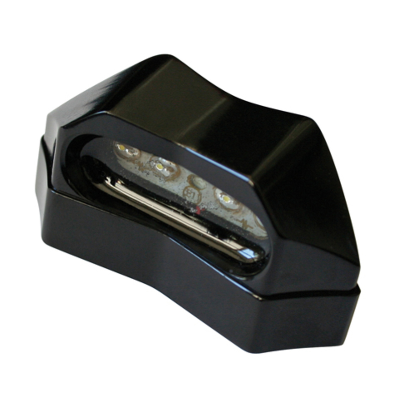HIGHSIDER smart Kennzeichenbeleuchtung LED Alu 58x24x30mm schwarz - Motorradteile & Ersatzteile - Beleuchtung