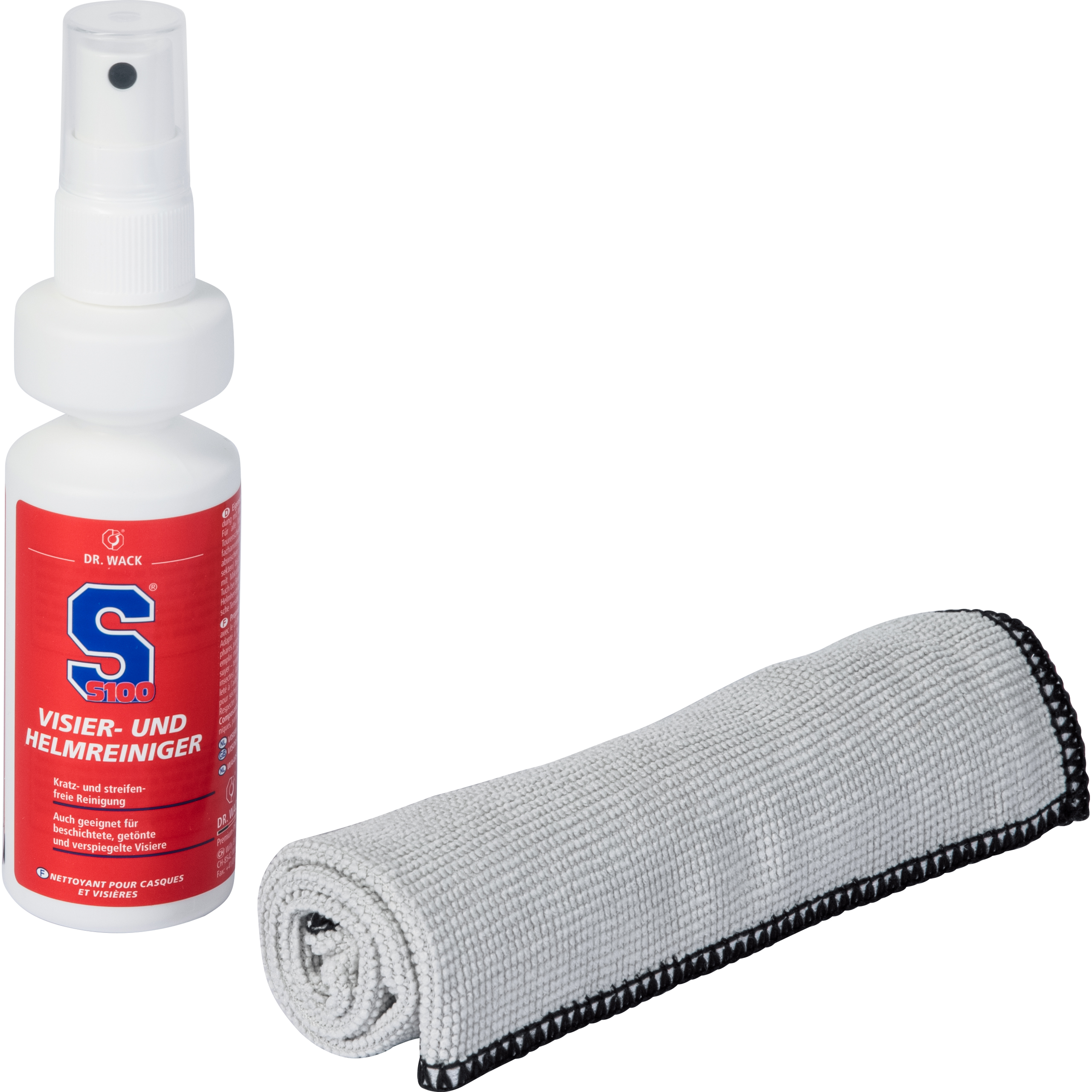 S100-Visier- und Helmreiniger mit Mikrofasertuch 100ml-3390171249000000