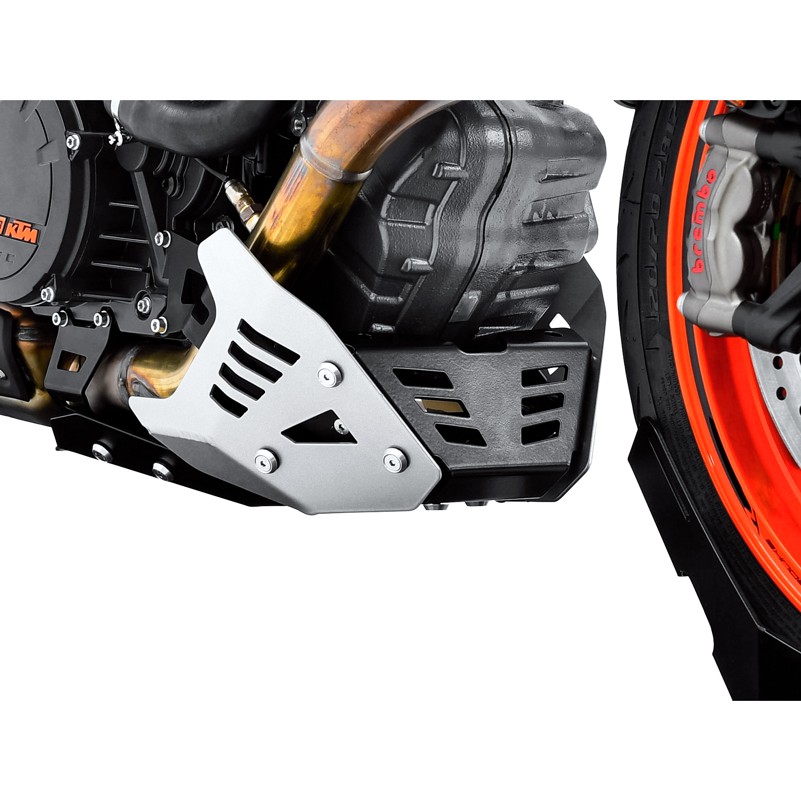 Zieger Motorschutz Alu silber/schwarz für KTM 1290 Super Duke R/GT - Motorradteile & Ersatzteile - Verkleidungen & Abdeckungen