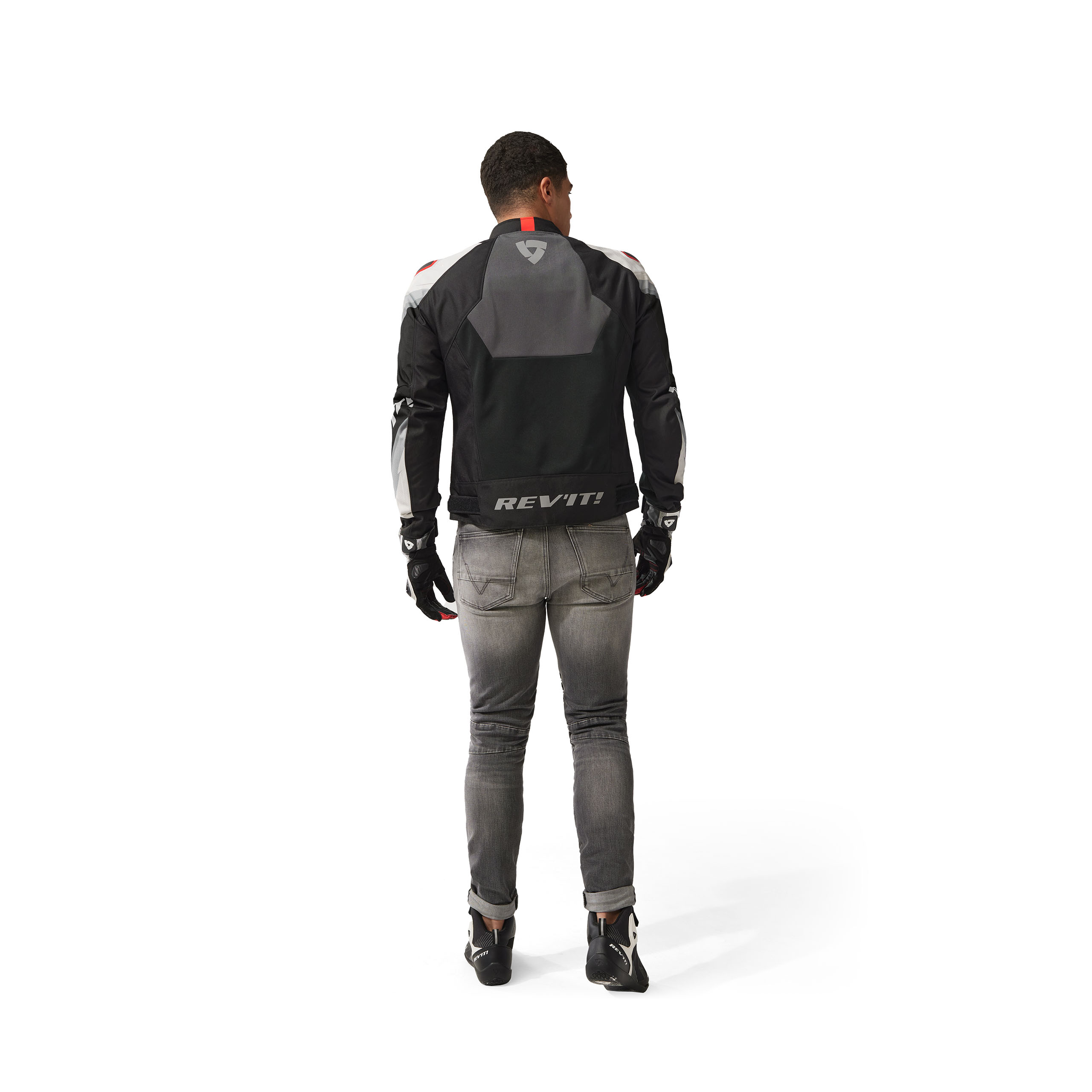REV'IT!-Quantum 3 Air Textiljacke grau/rot XL-0000788999082011