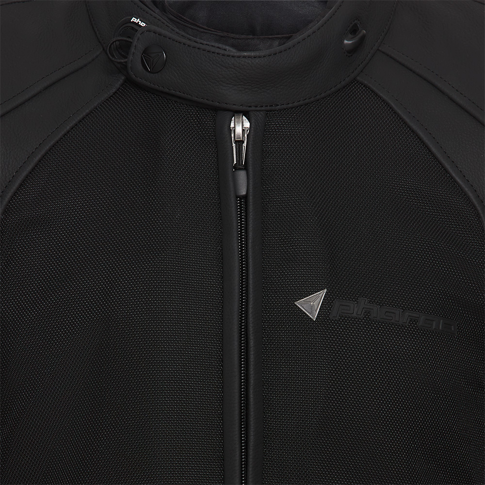 Pharao-Nitra WP Leder-/Textiljacke schwarz 54-0000860003001308