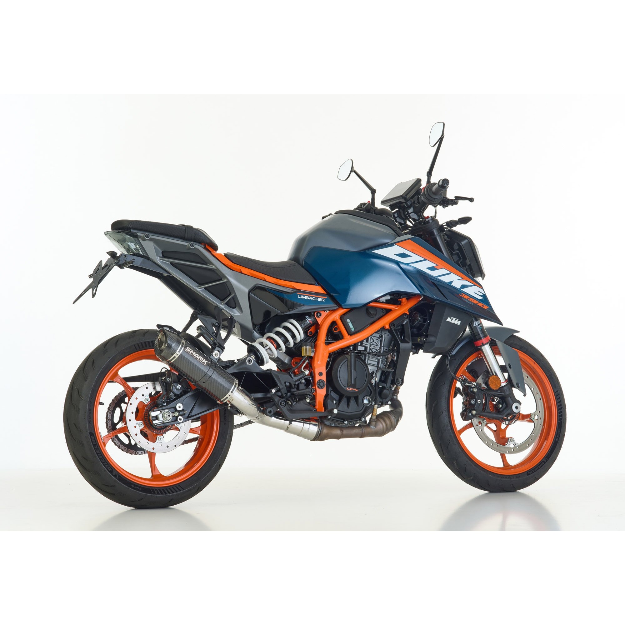 Shark exhaust Auspuff Street GP short Carbon für 390/401 Duke/Svart-/Vitpi - Motorradteile & Ersatzteile - Auspuff
