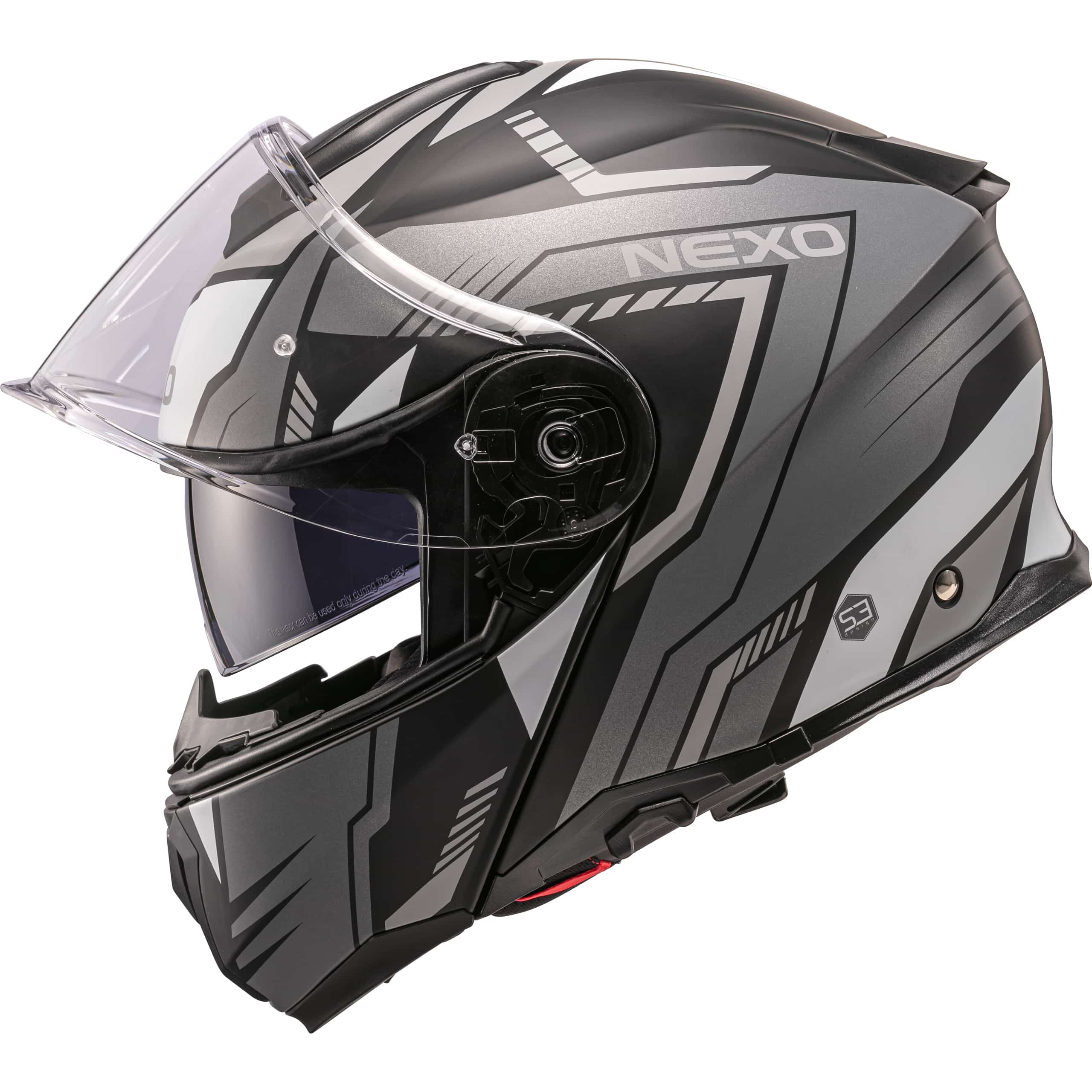 Nexo-Klapphelm Comfort II silber/weiß dekor #22 XXL-4701291999053012