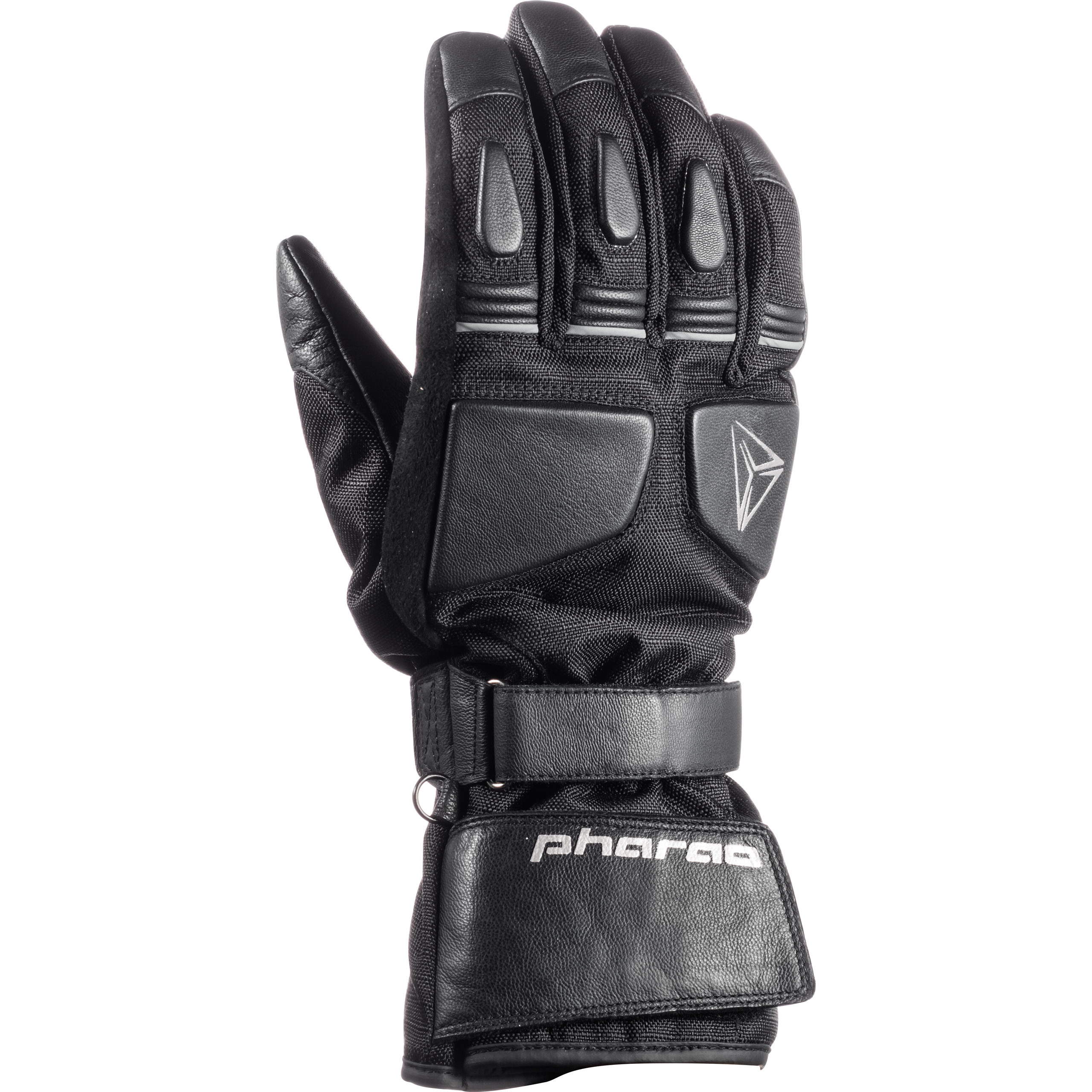 Pharao-Alaska Winter Leder/Textilhandschuh lang schwarz 8-3114931006001934