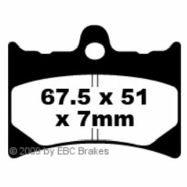 Hi-Q Bremsbeläge organisch FA126 67,5x51x7mm - Motorradteile & Ersatzteile - Bremsen