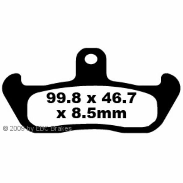 Hi-Q Bremsbeläge organisch FA134 99,8x46,7x8,5mm - Motorradteile & Ersatzteile - Bremsen
