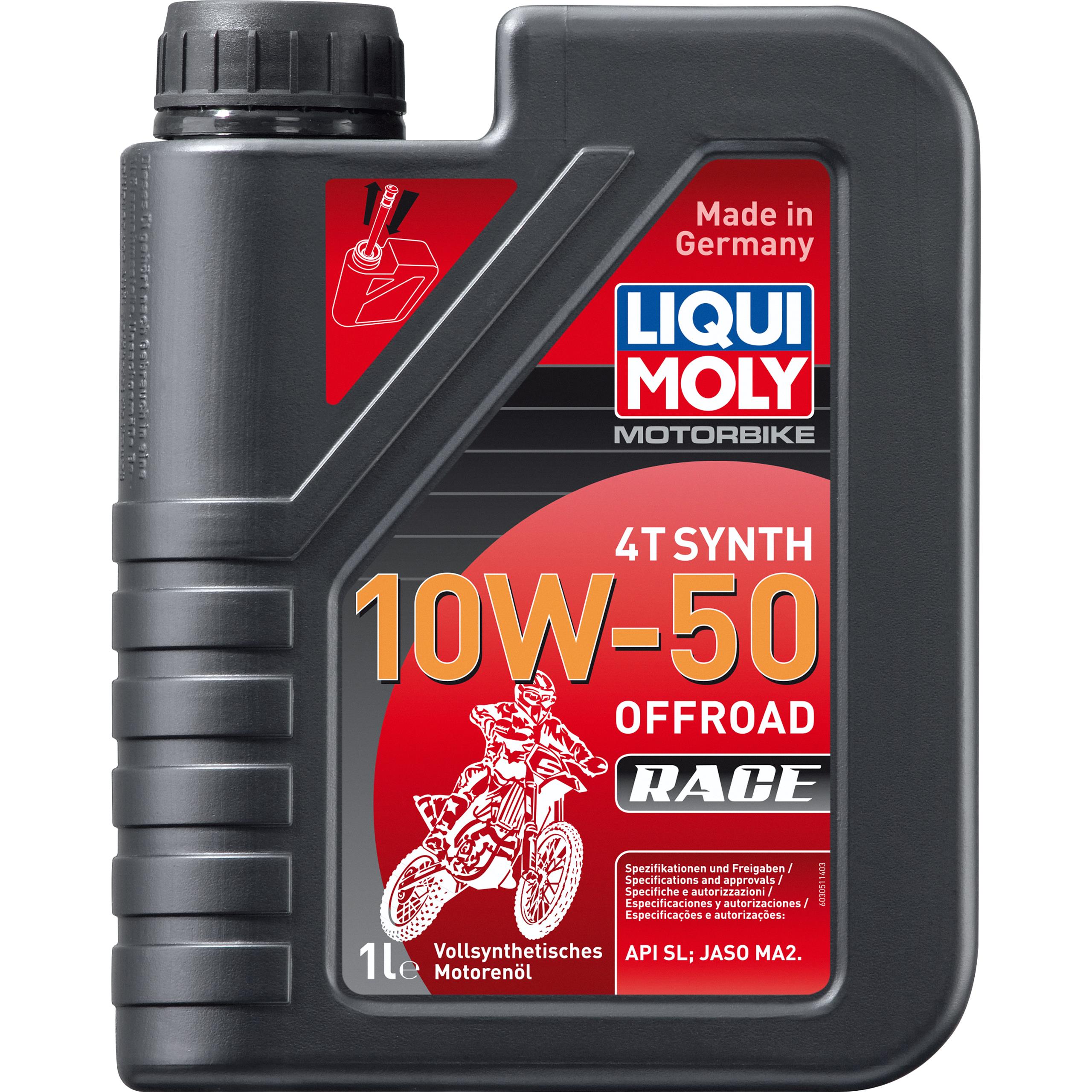 Liqui Moly-Motoröl Motorbike 4T 10W-50 Offroad Race Vollsynthe. 1 Liter-5702321246000050