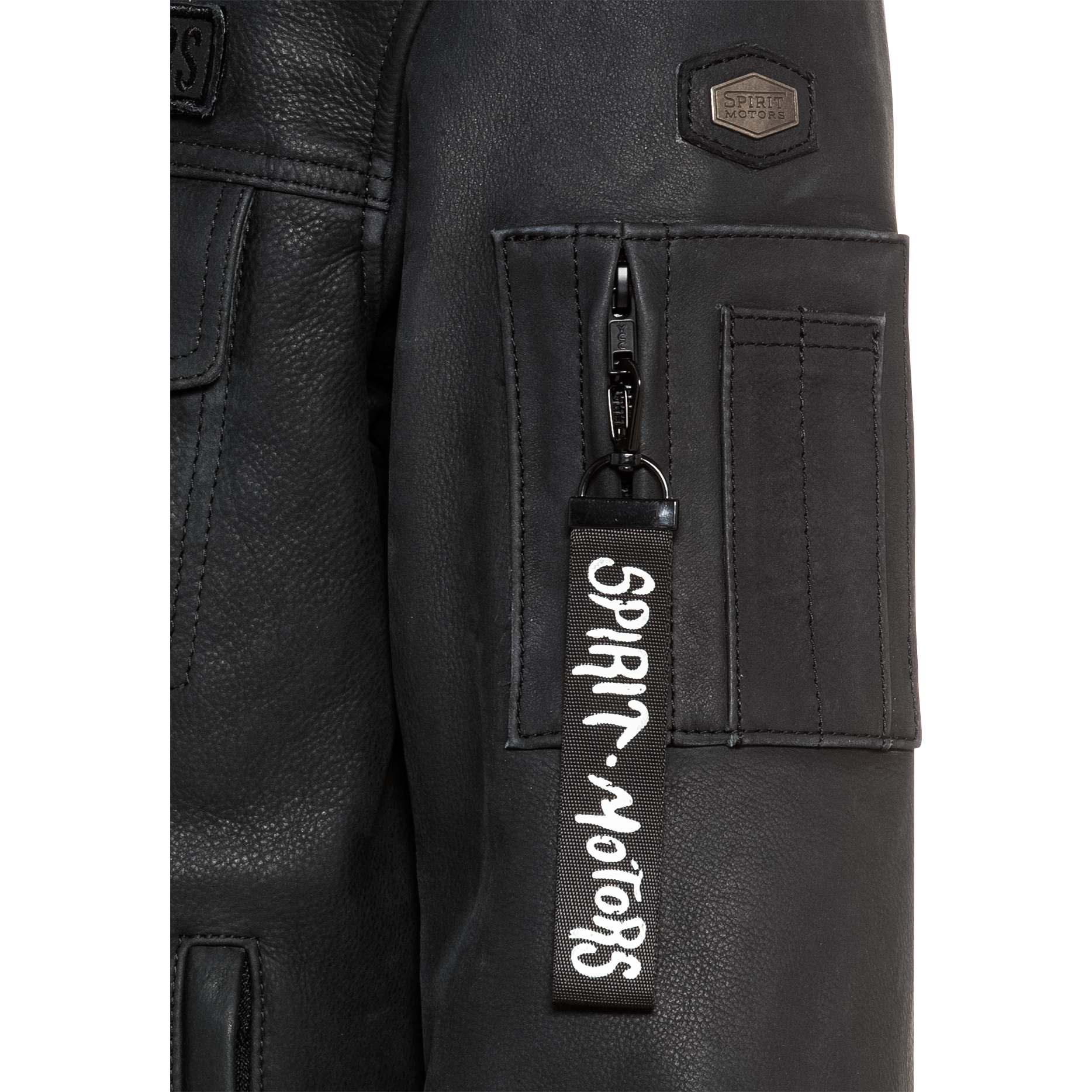 Spirit Motors-Mad Jason Lederjacke schwarz L-1006381999001010
