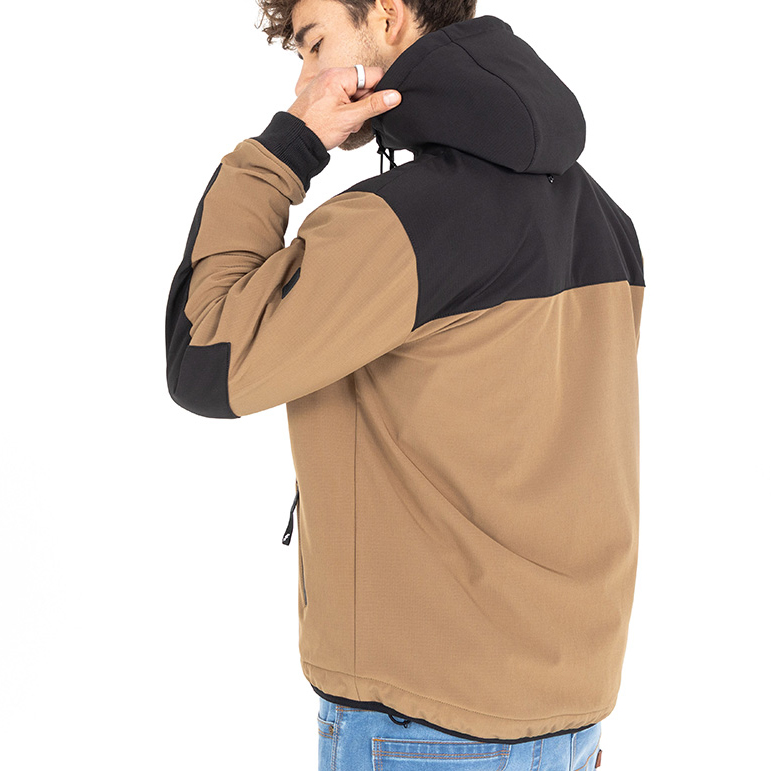 John Doe-XTM Softshell Rip-Stop Hoodie V3 desert/black 3XL-0001678005126013