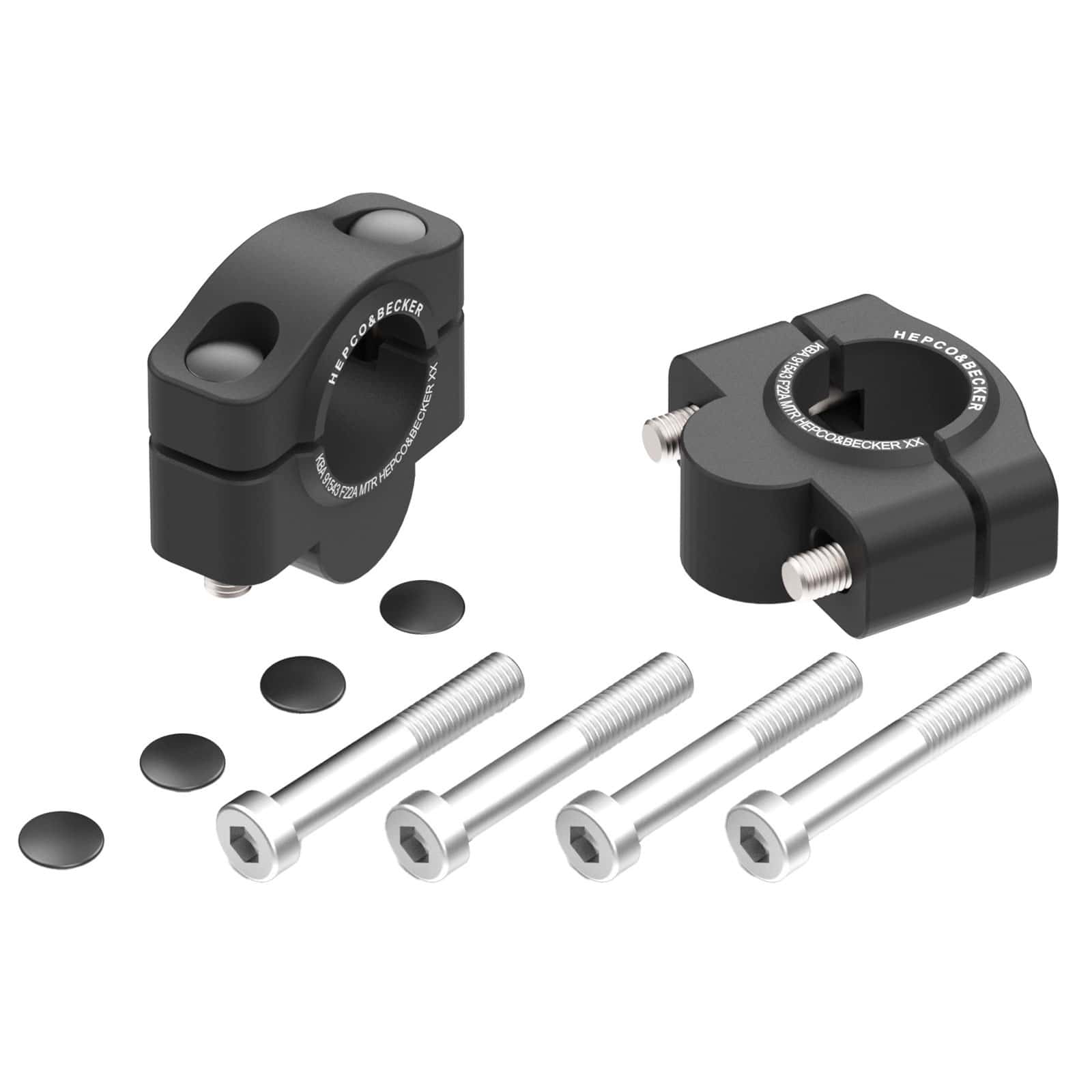 Hepco & Becker Lenkererhöhung 20mm schwarz für Honda CB 500 X 2019-2023 - Motorradteile & Ersatzteile - Lenker, Griffe & Hebel